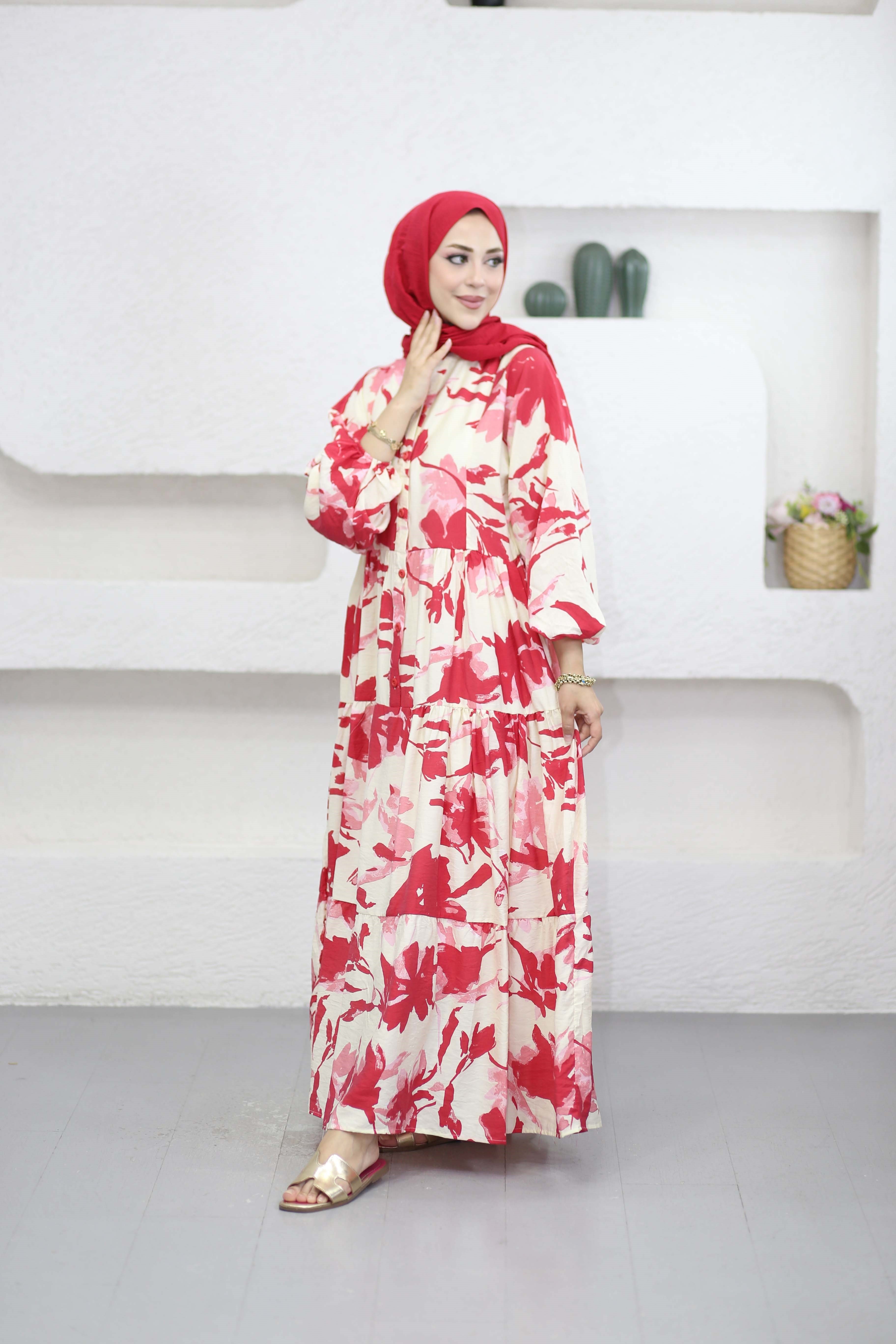 Damla Elbise Kırmızı 9241
