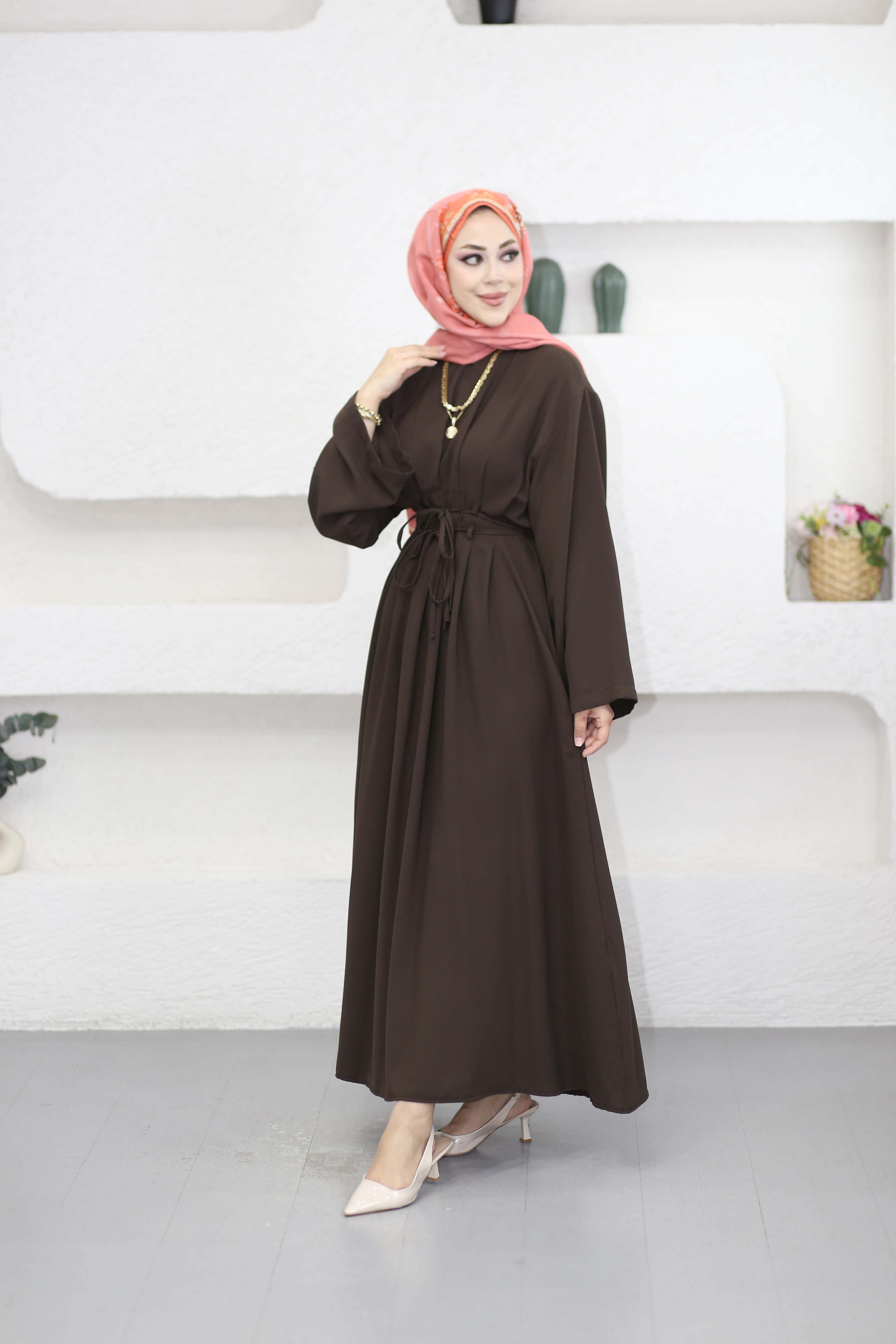 Yurda Elbise Kahverengi 264967