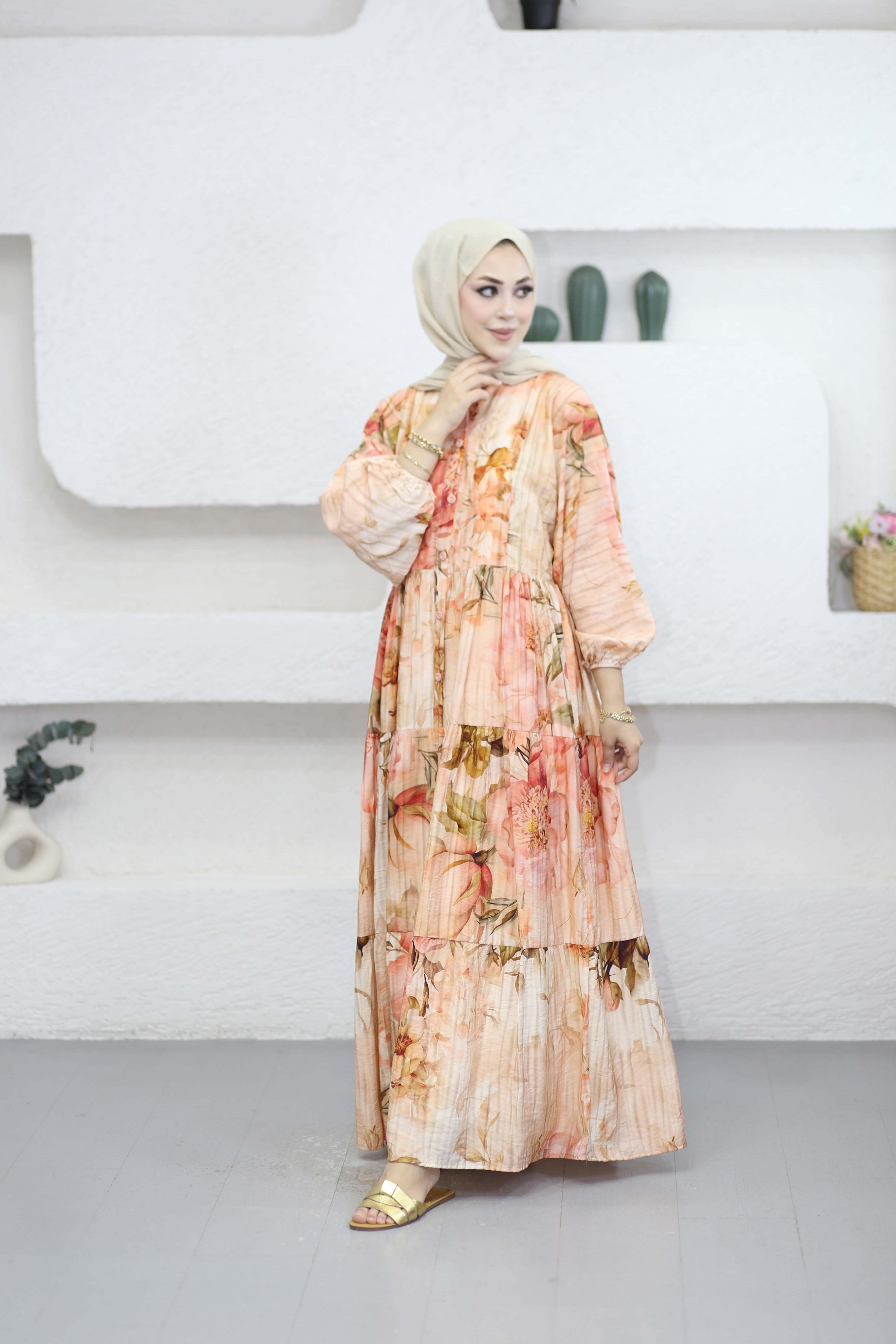 Oranje Elbise Kayısı 9105