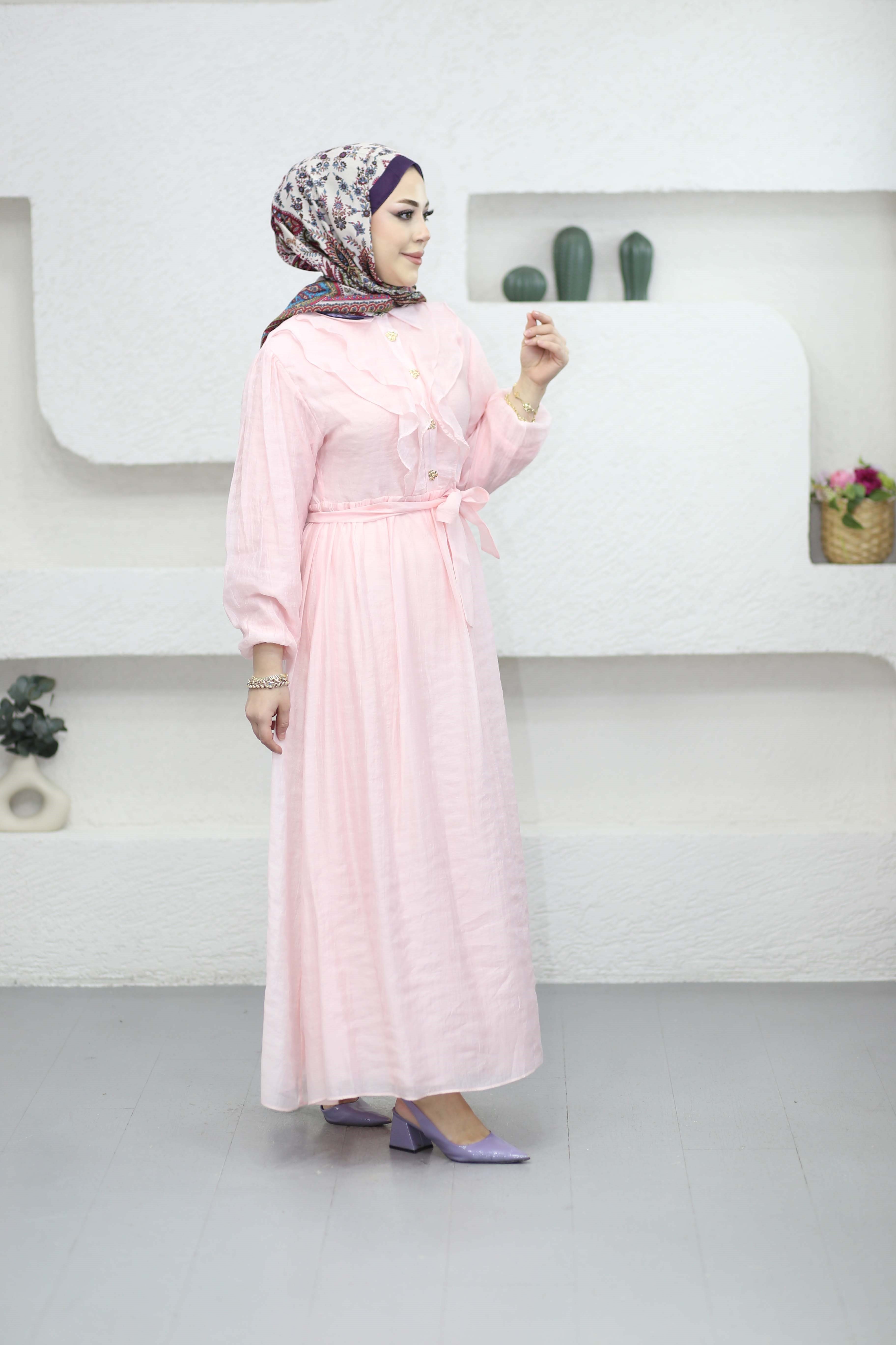 Şura Elbise Pembe 1303
