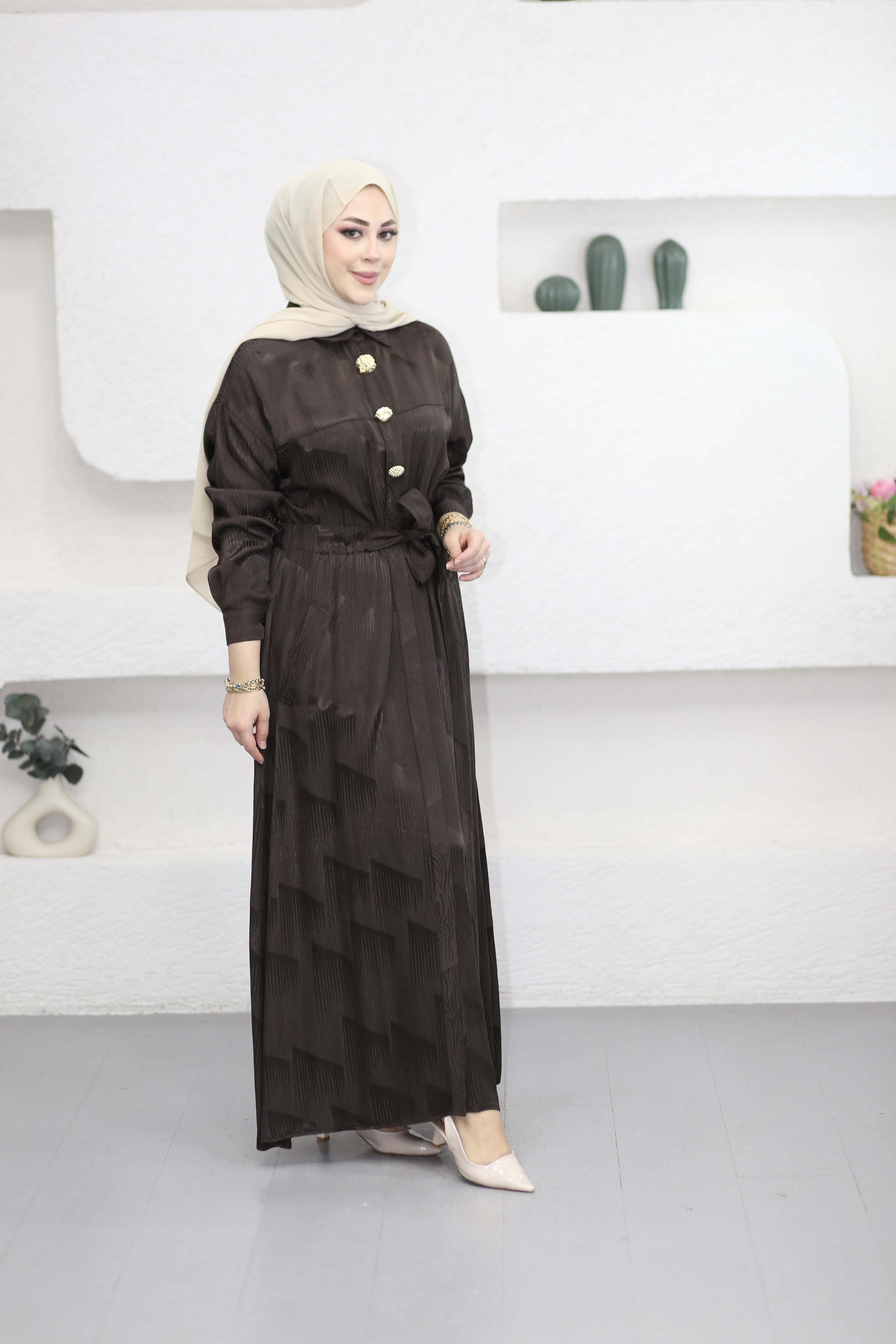 Feria Elbise Kahverengi 1528