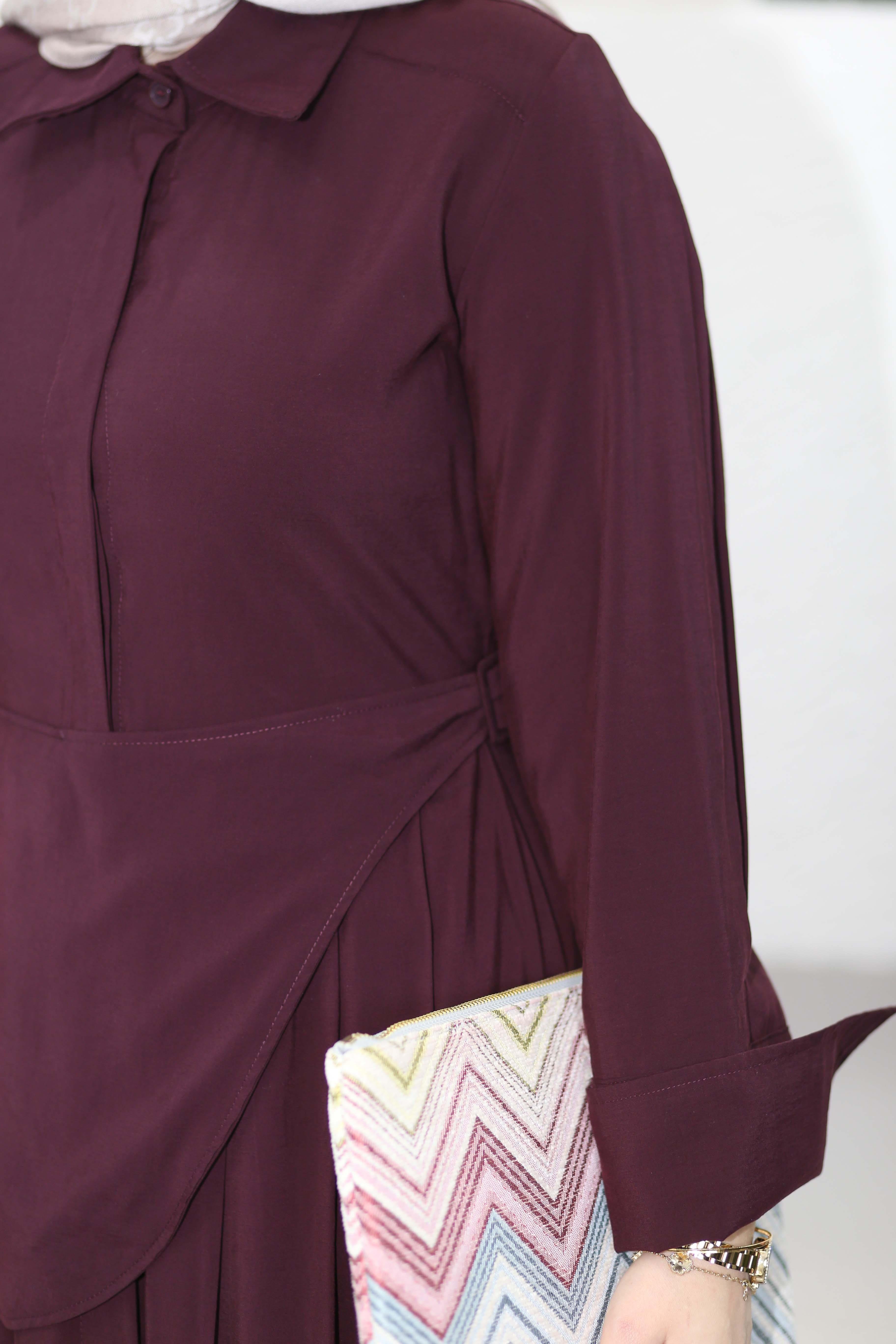 Seras Elbise Bordo 618
