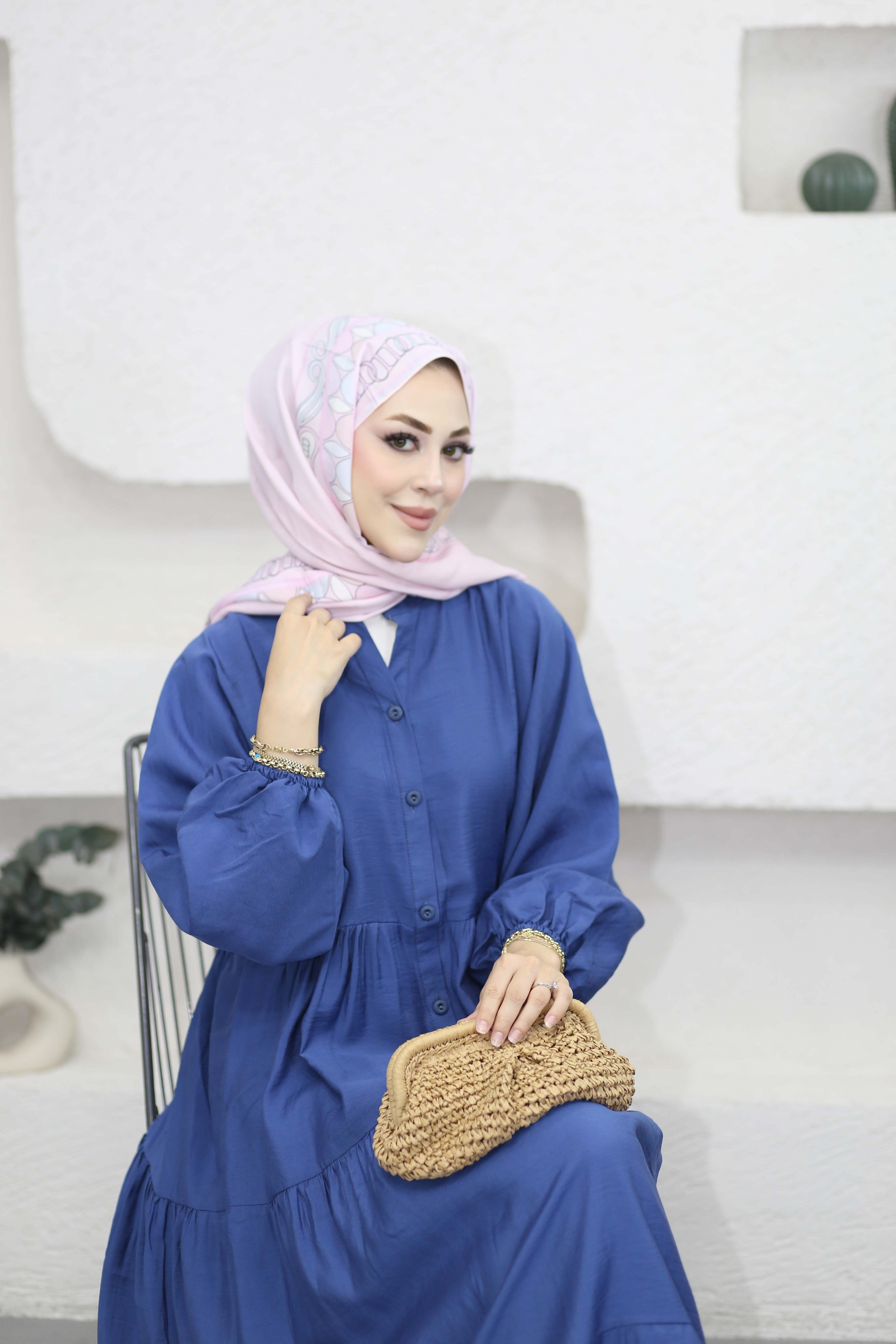 Pınar Elbise Lacivert 2512