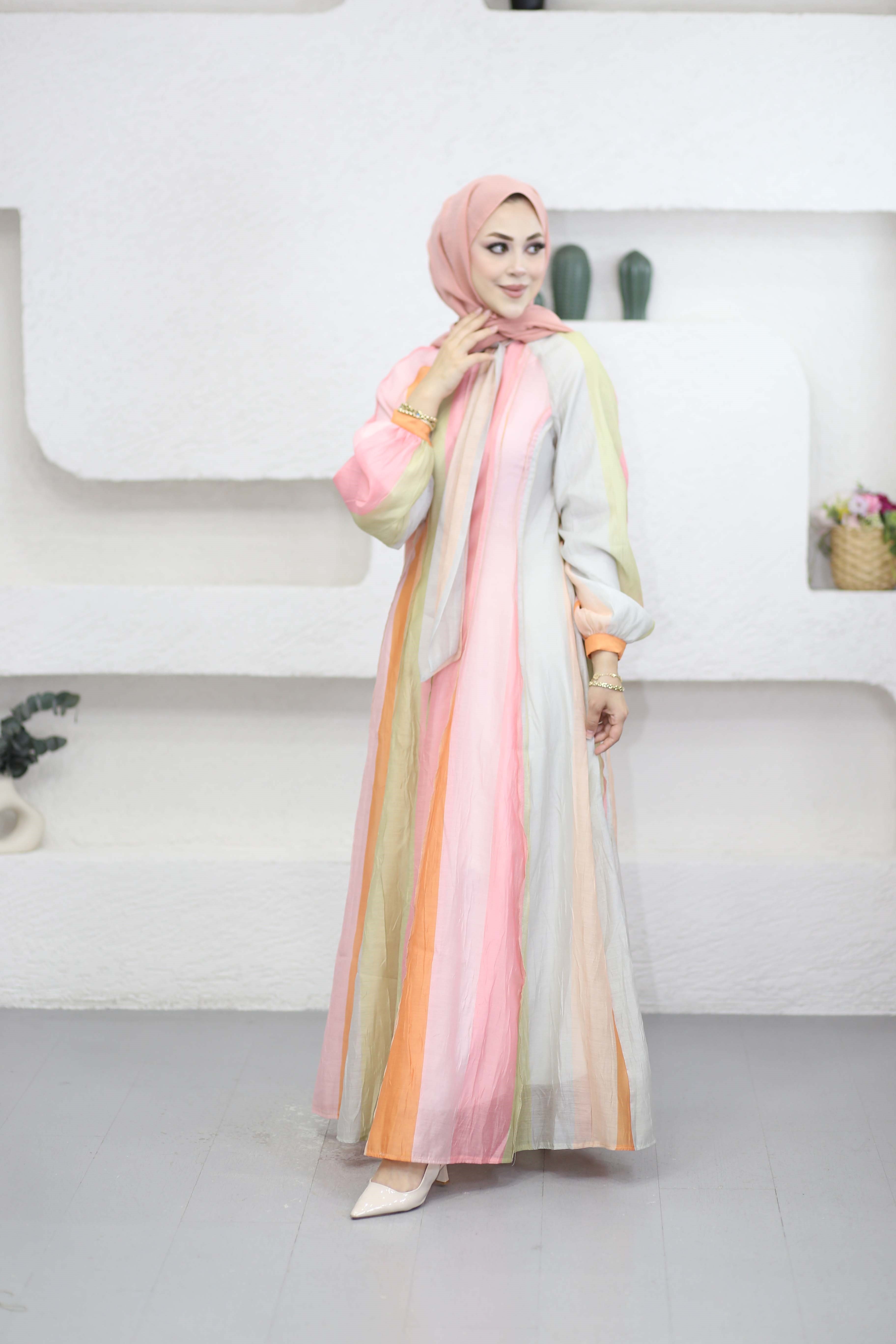 Colour Elbise Rengarenk 849