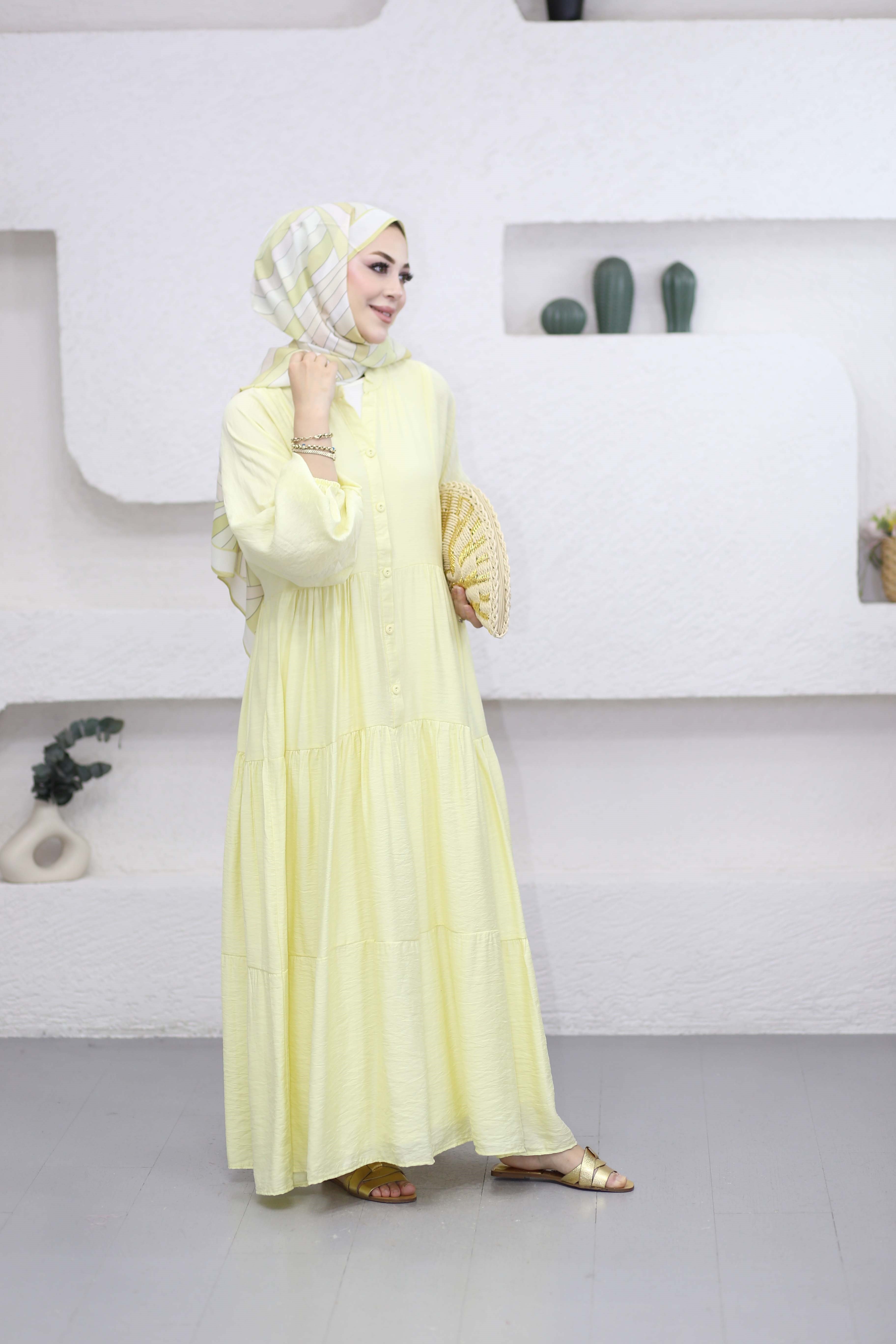 Pınar Elbise Sarı 2512