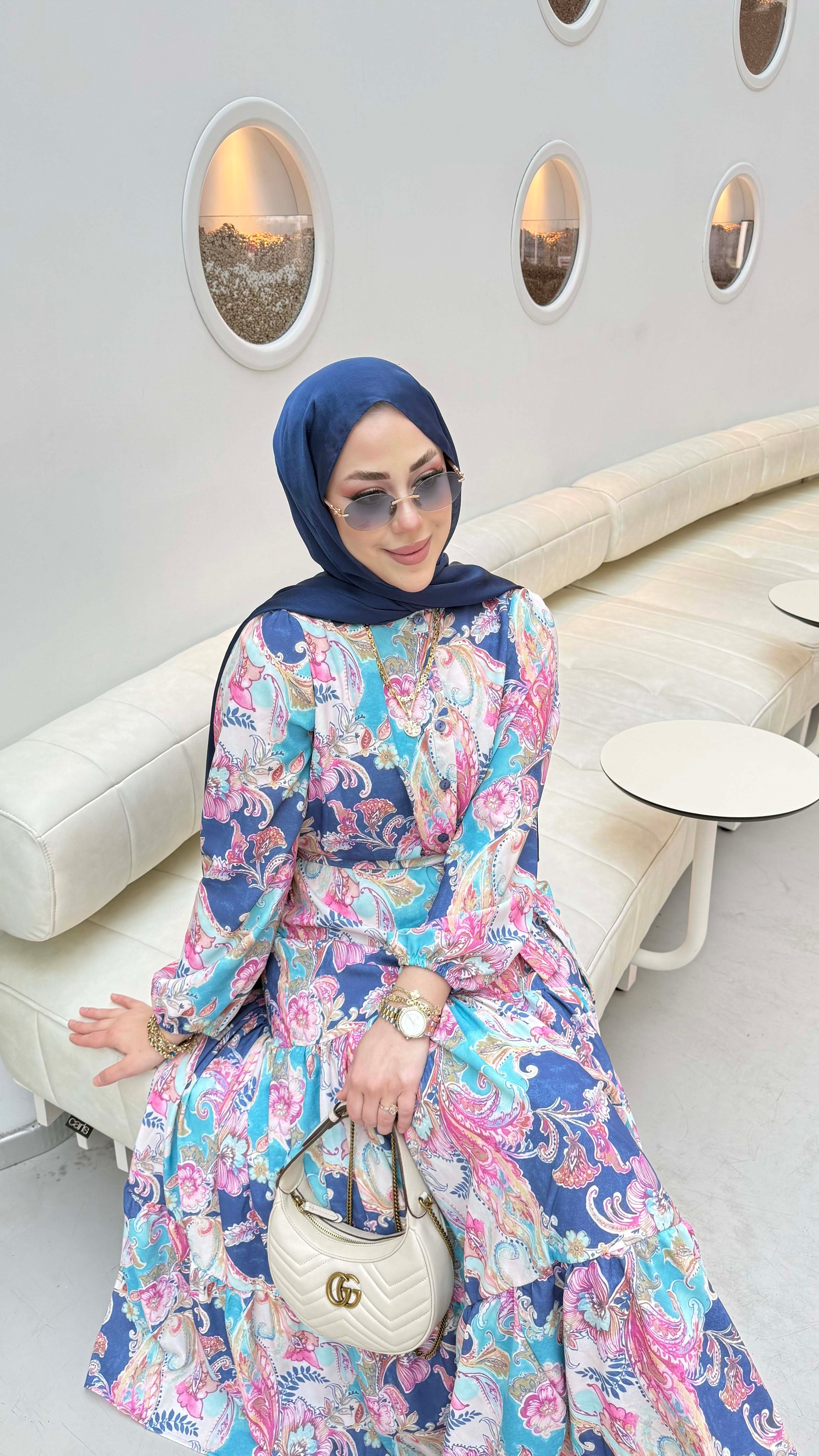 Müjgan Elbise Mavi 596