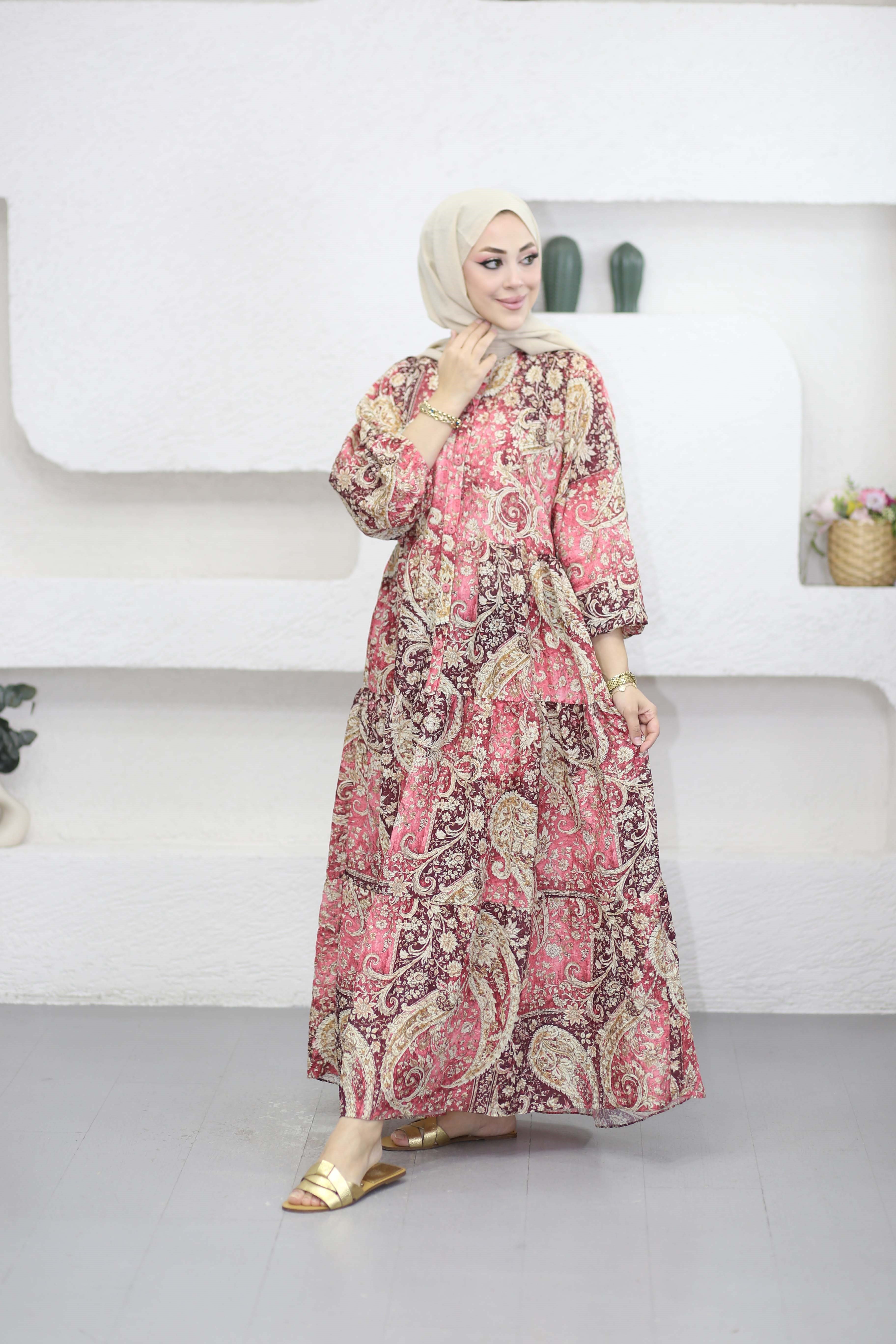 Babil Elbise Pembe 5014