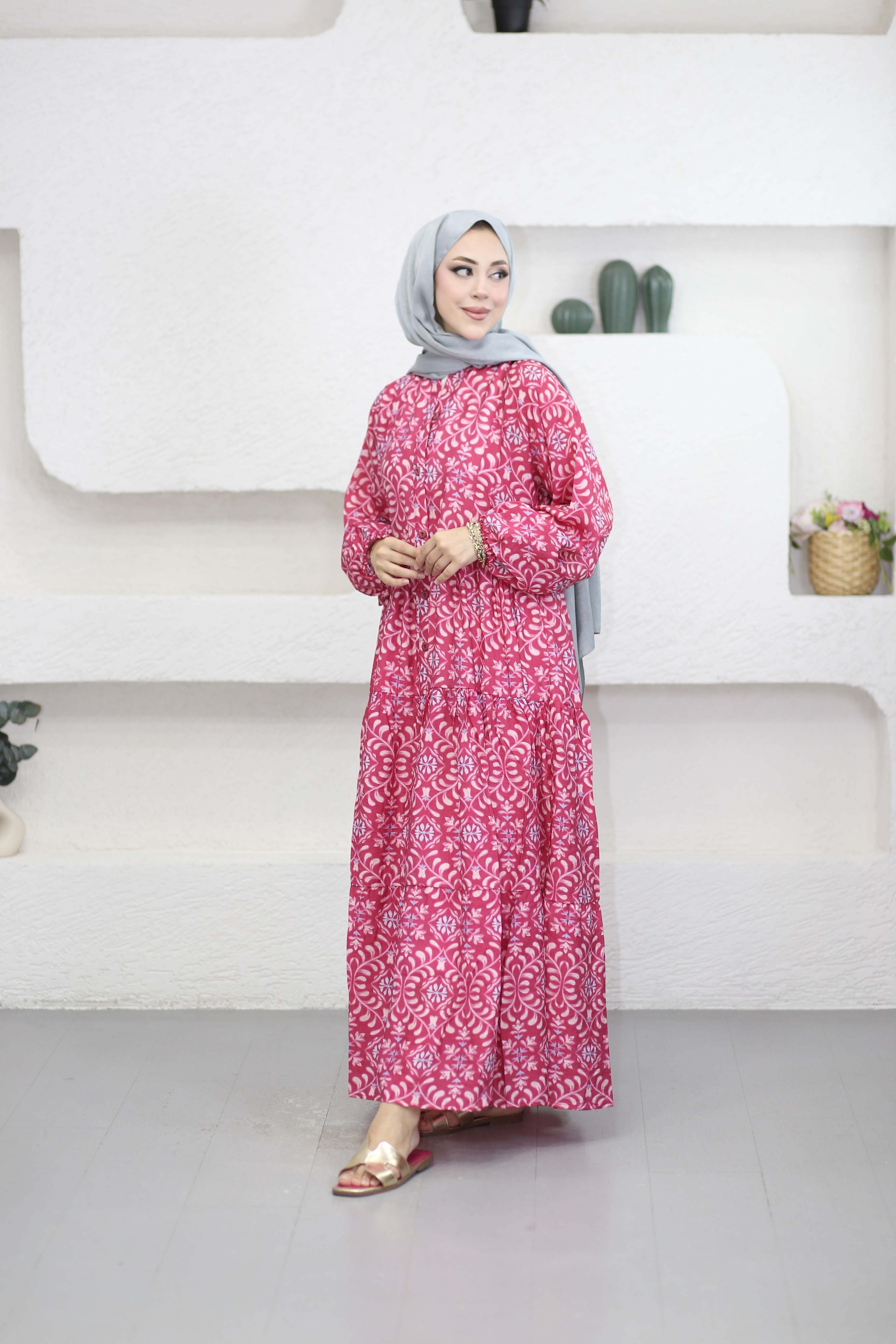 Mercan Elbise Fuşya 5014