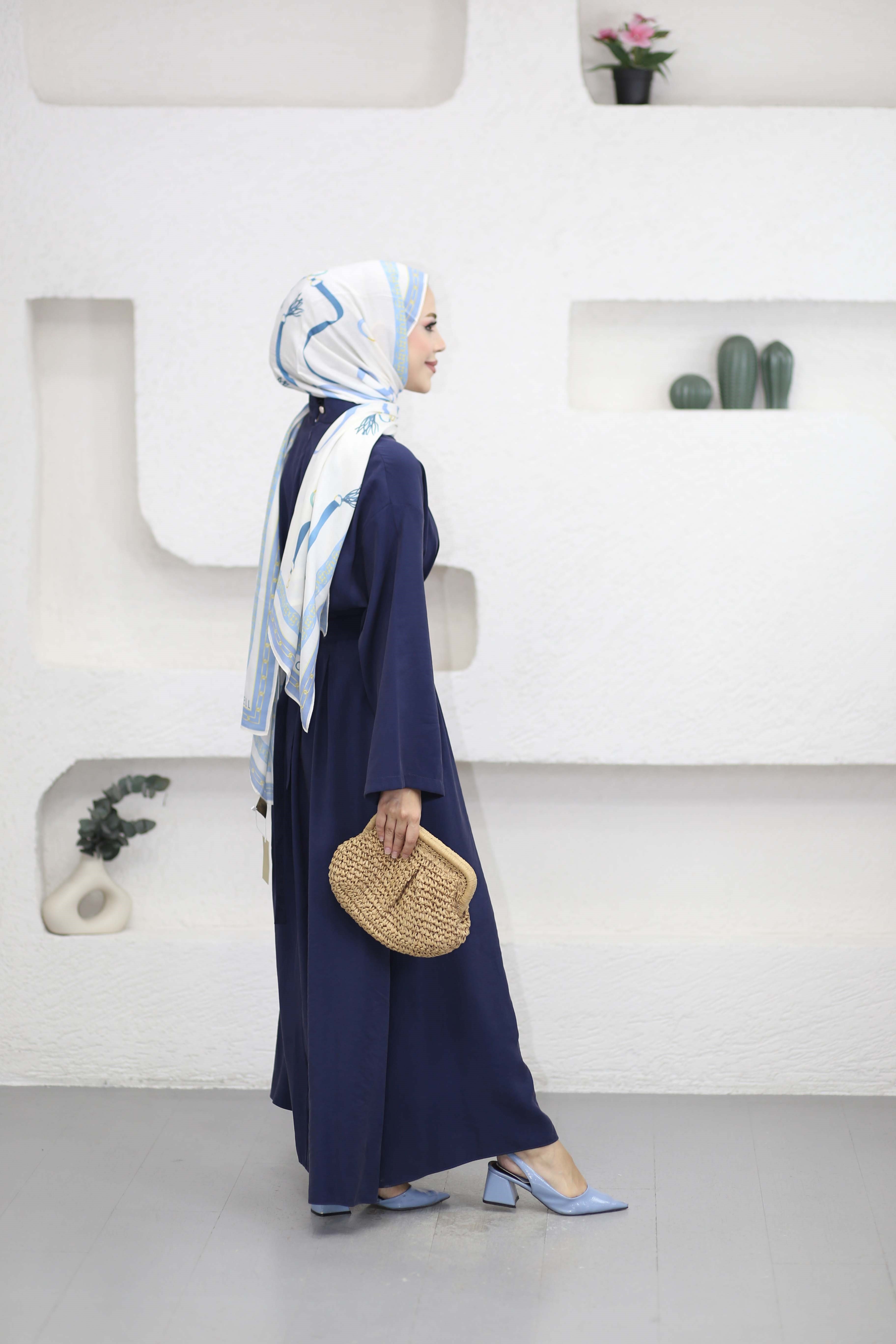 Beli Toka Pensli Elbise Lacivert 5526