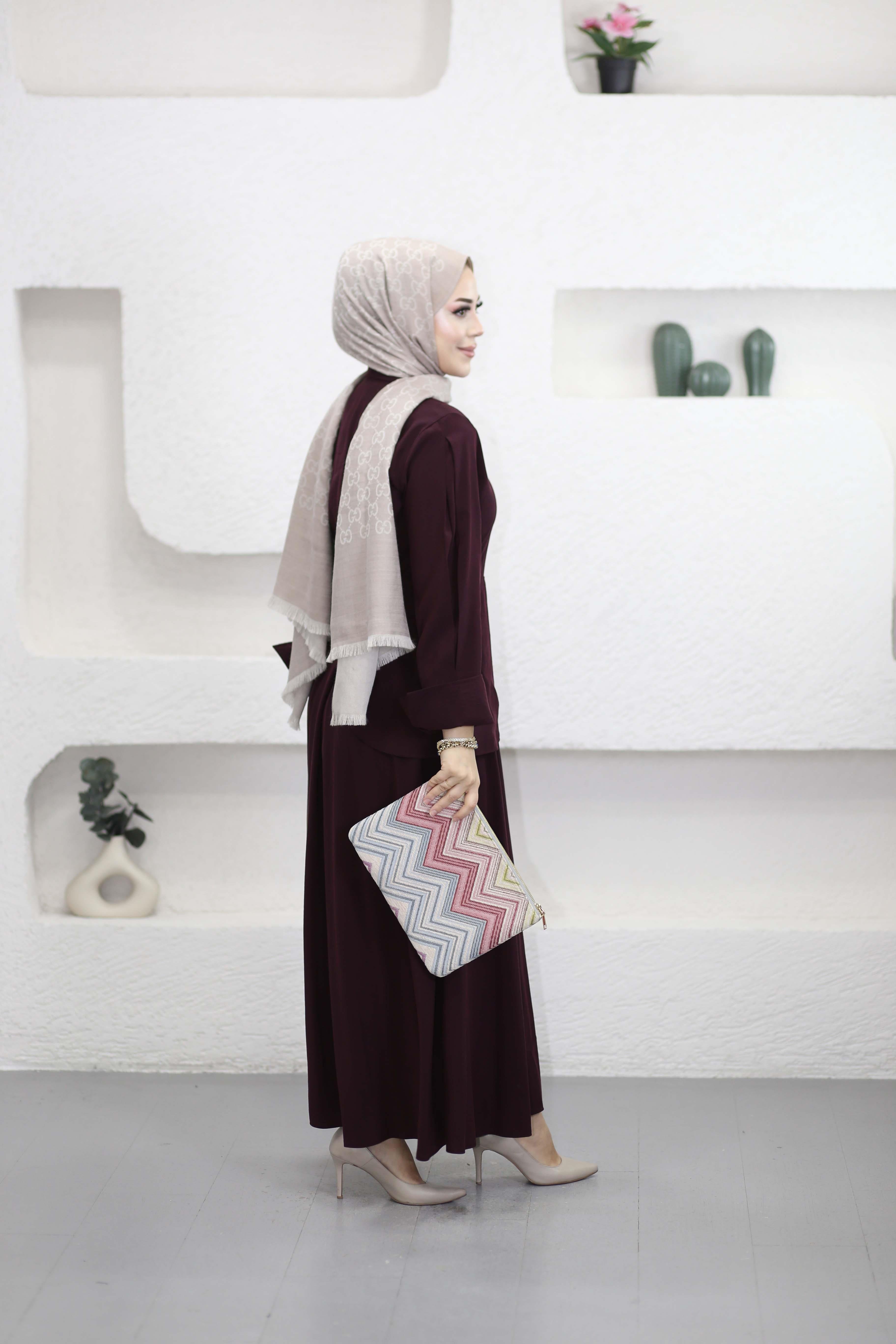Seras Elbise Bordo 618