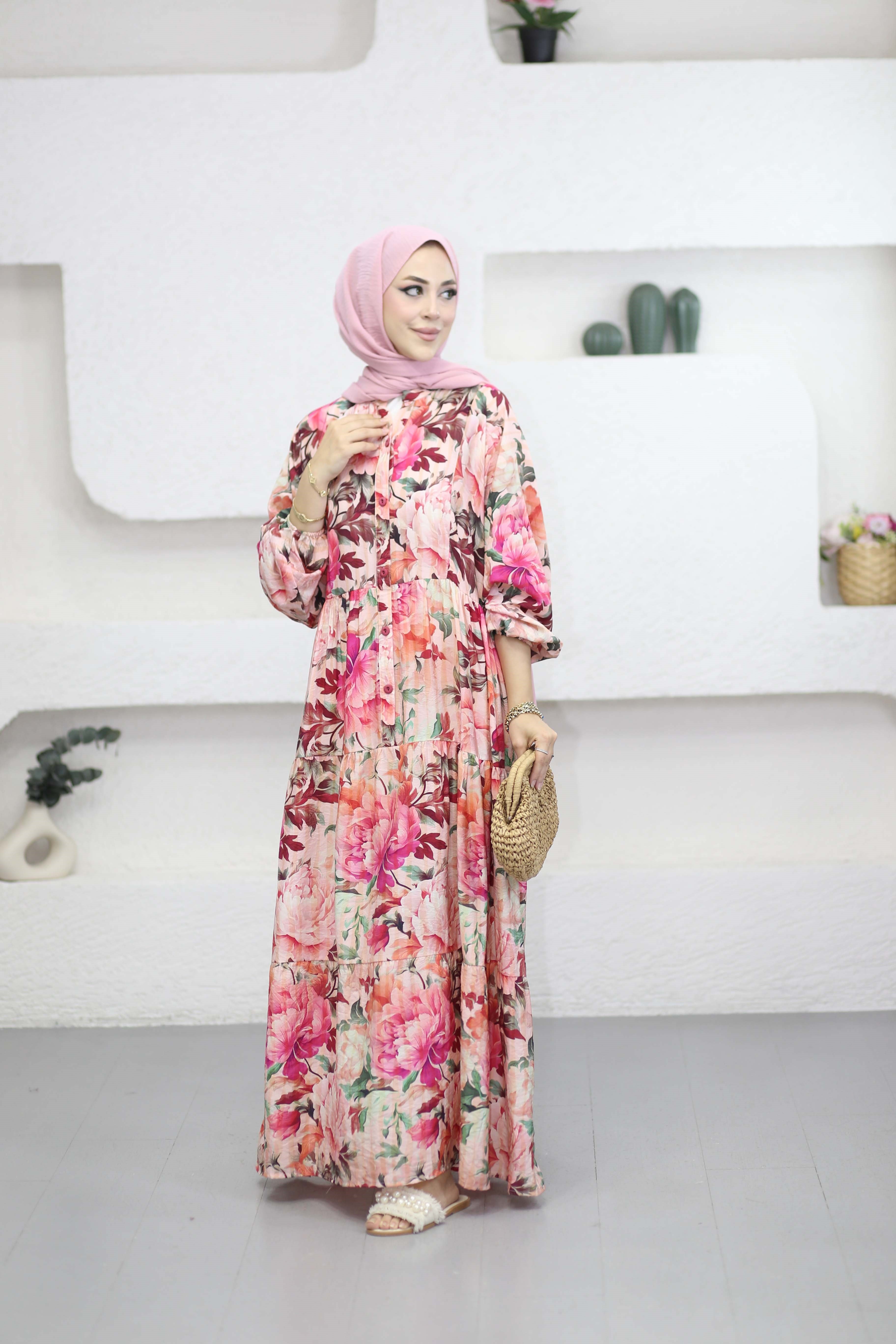 Gül Elbise Pembe 5012