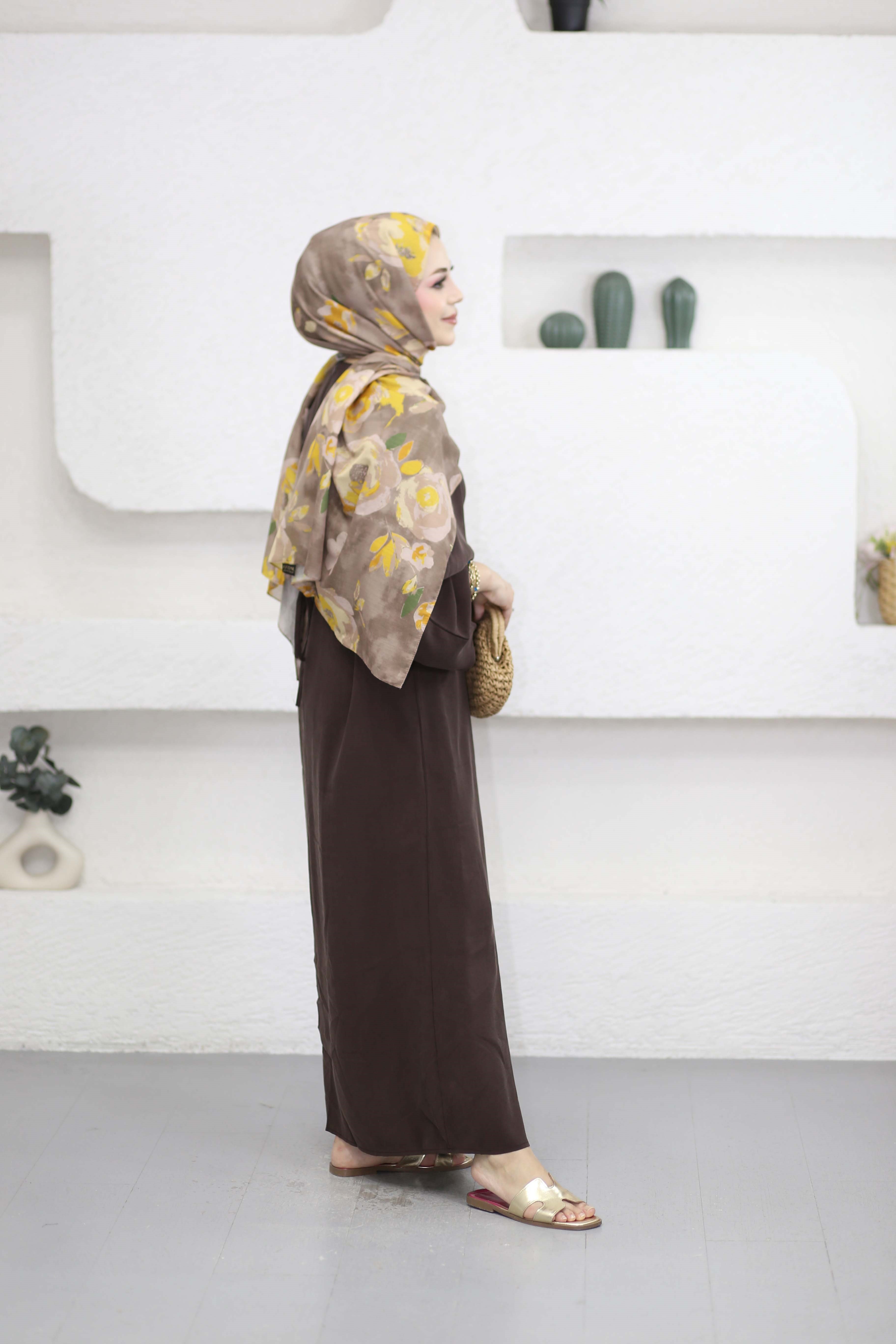 Beyza Elbise Kahverengi 238