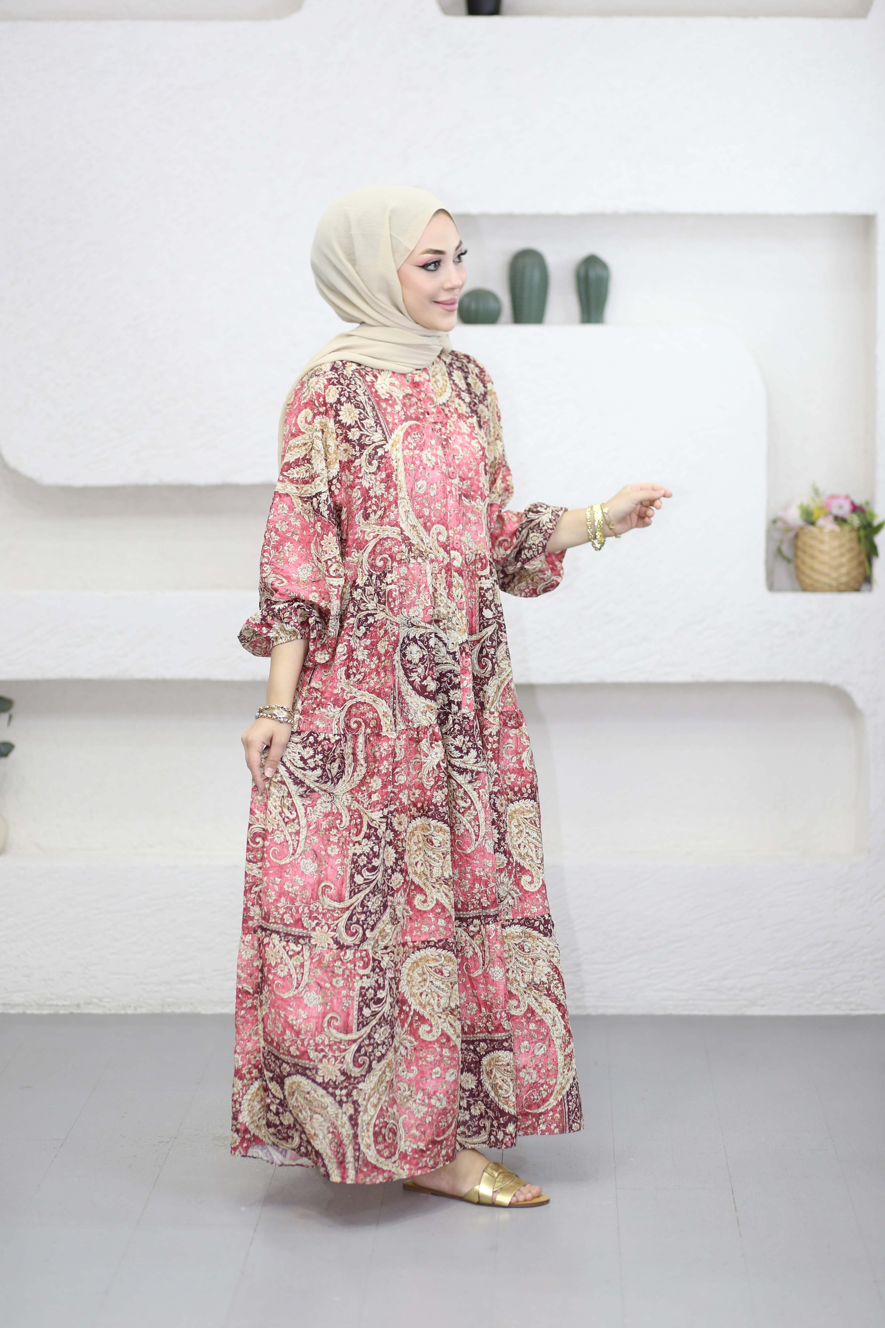 Babil Elbise Pembe 5014