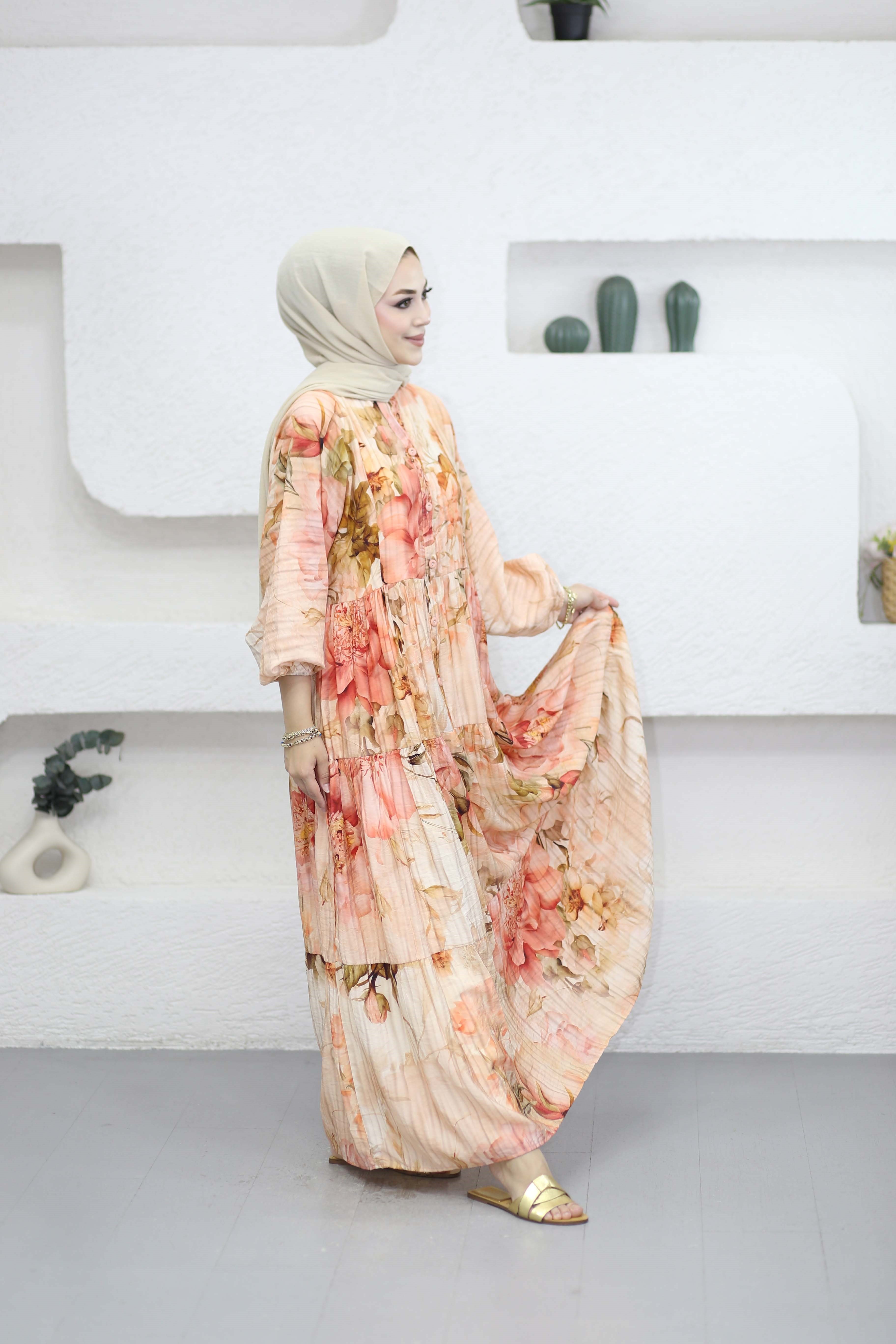 Oranje Elbise Kayısı 9105
