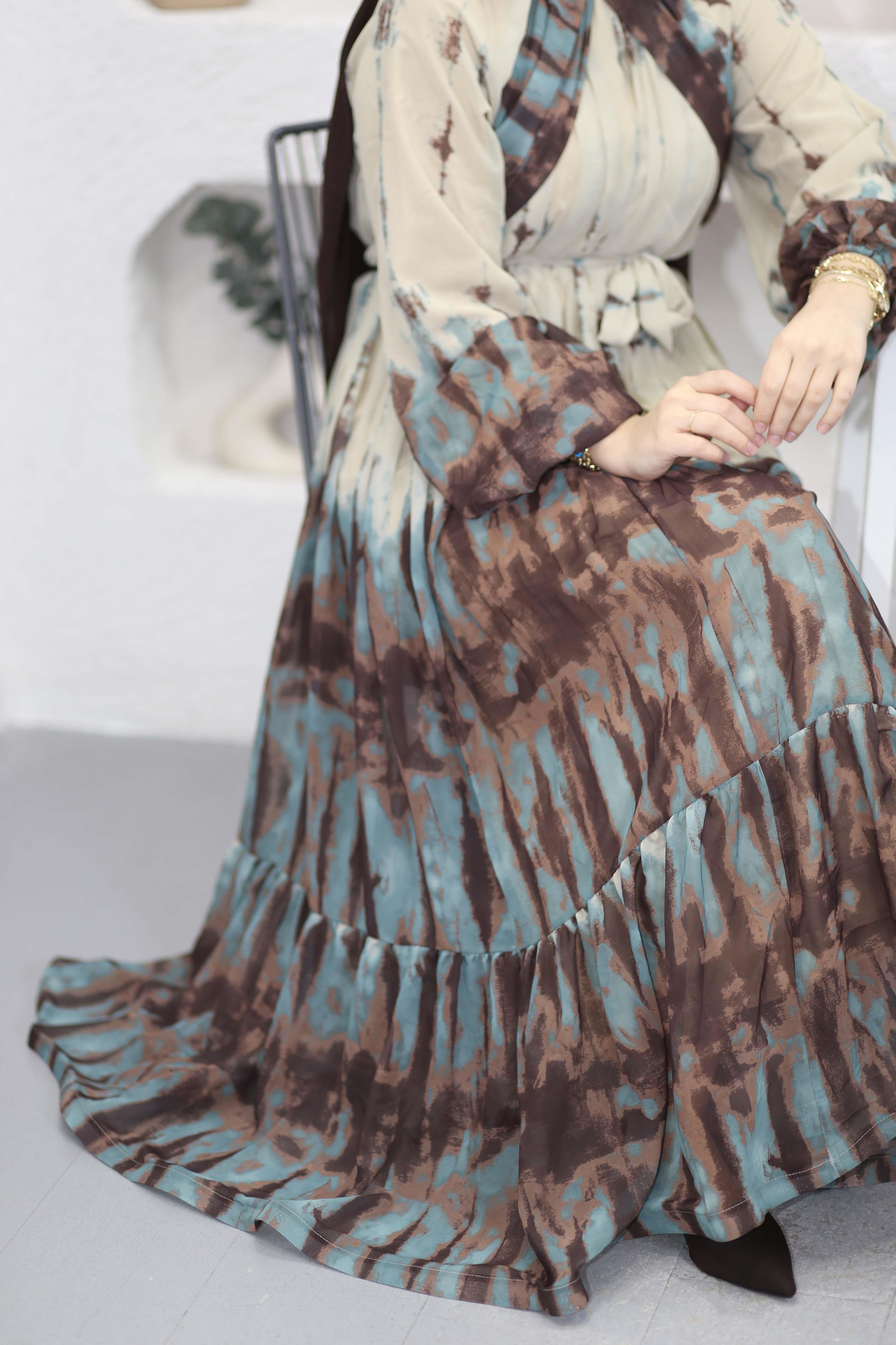 Lilas Elbise Kahverengi 5741