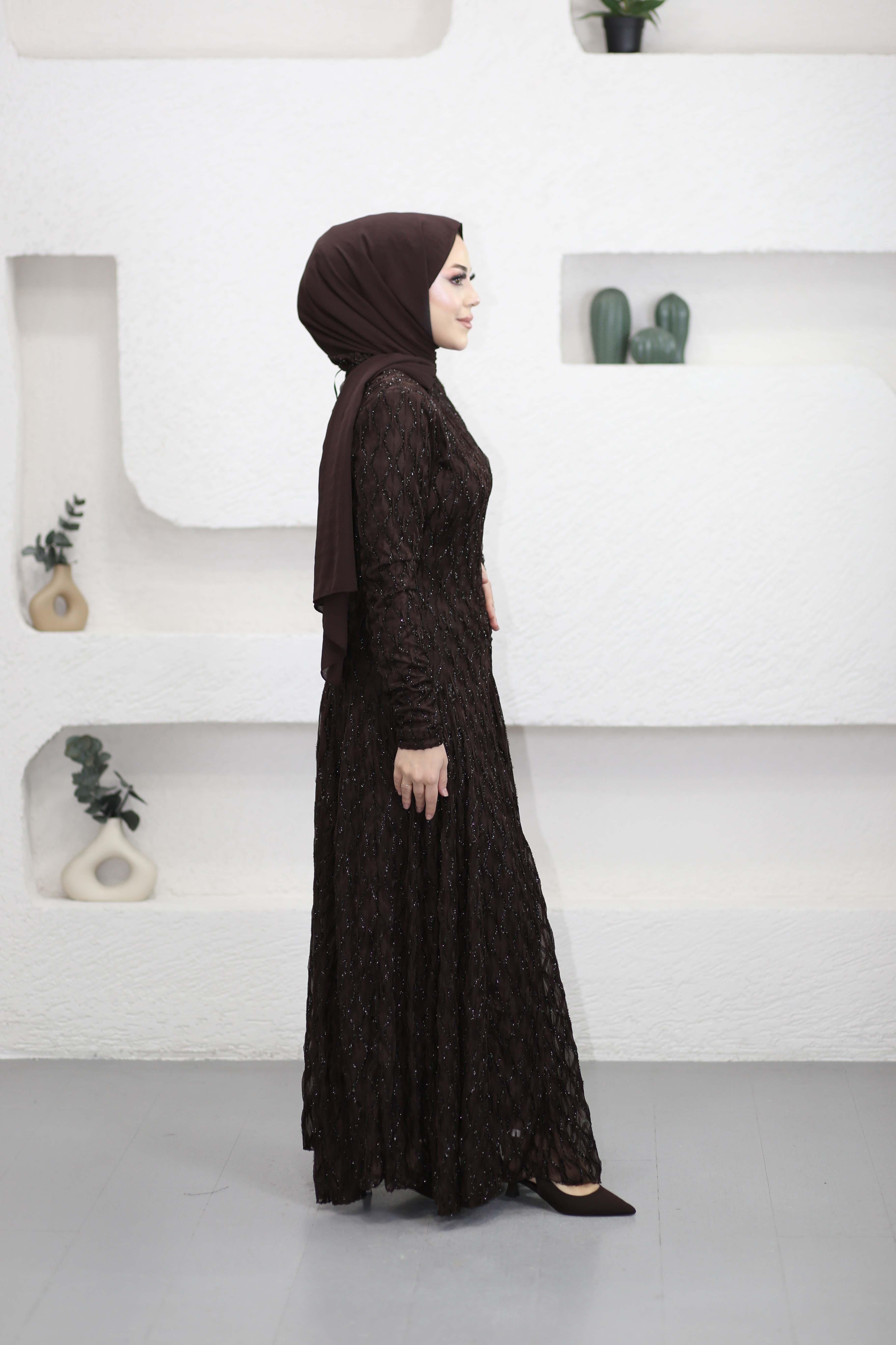 Yeşim Elbise Kahverengi 6562