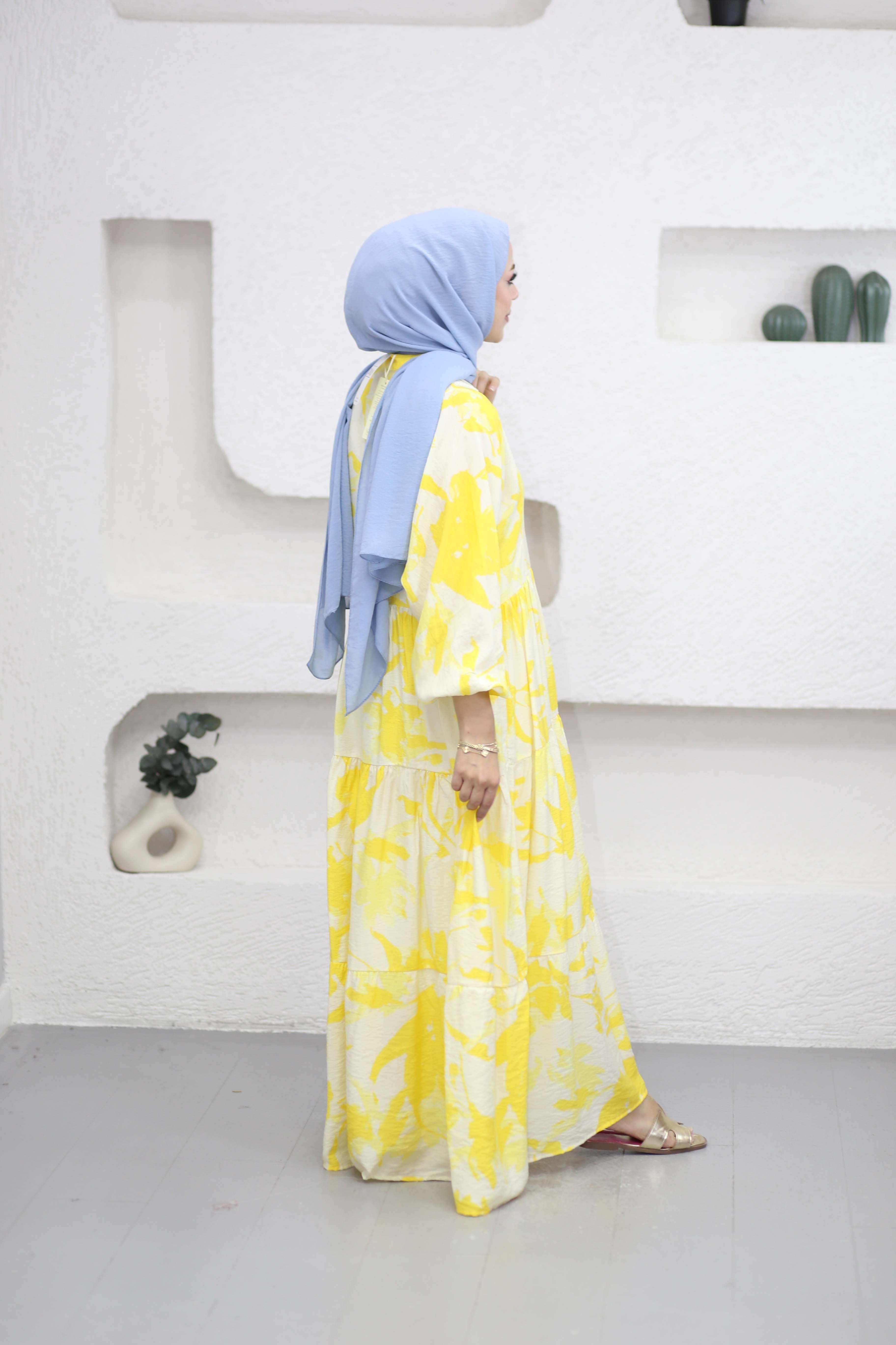 Damla Elbise Sarı 9241
