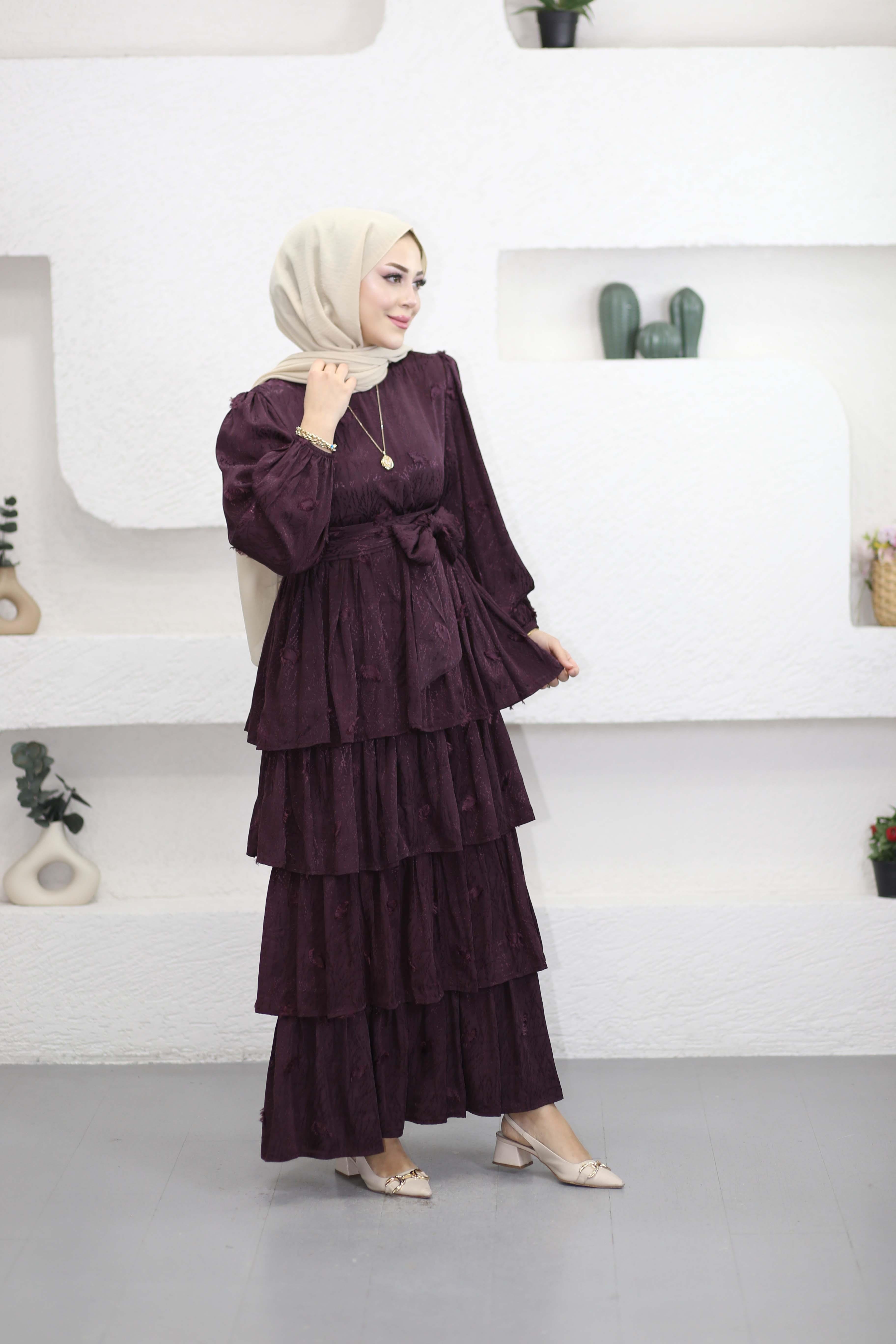 Artıcle Elbise Mürdüm 0505