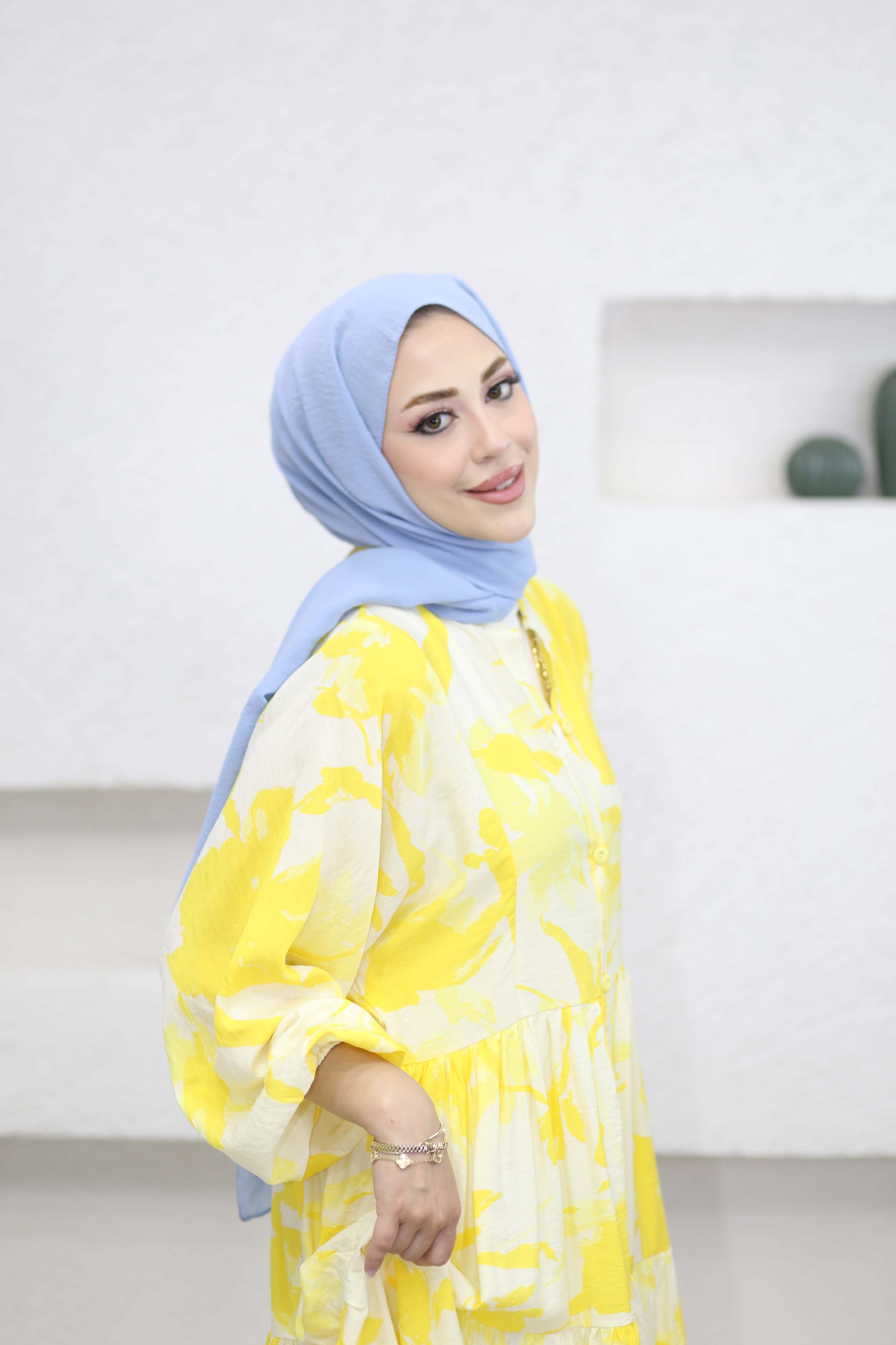 Damla Elbise Sarı 9241