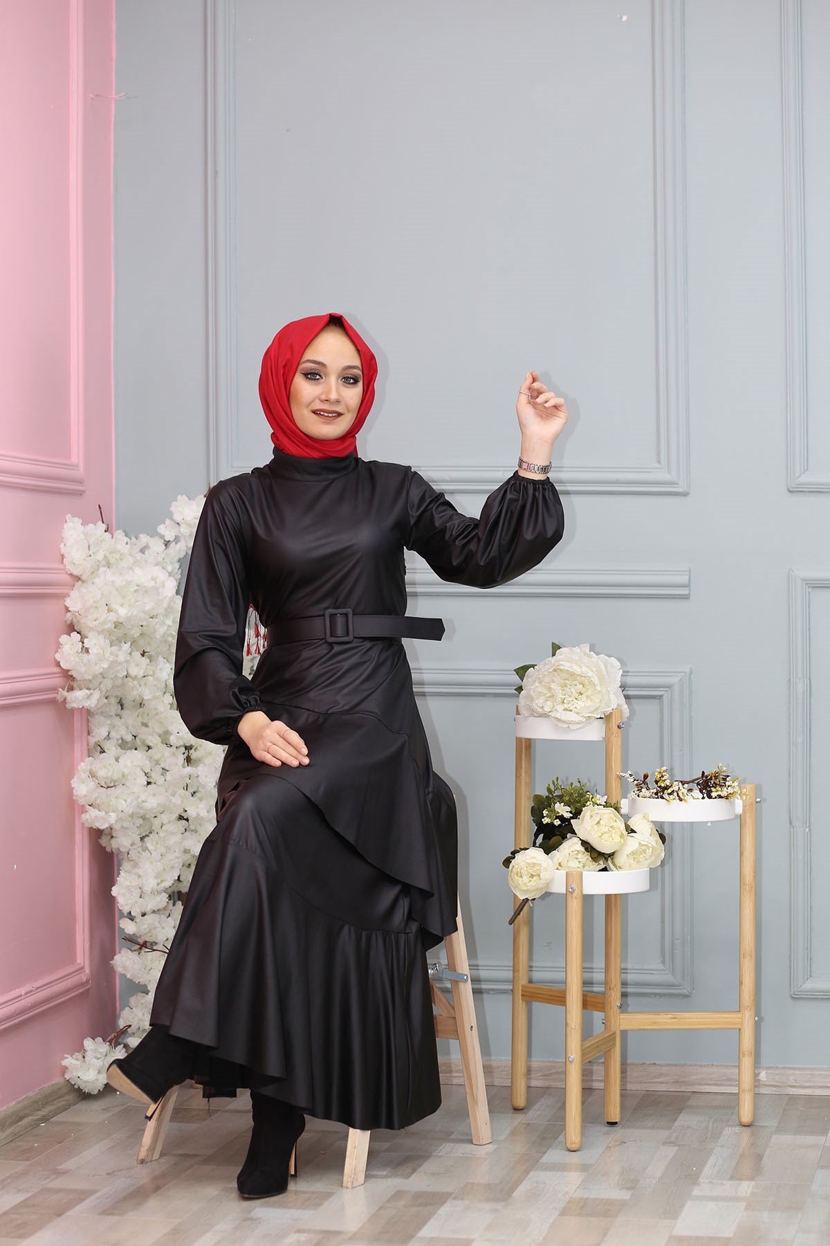 İNCE DERİ ELBİSE 3061
