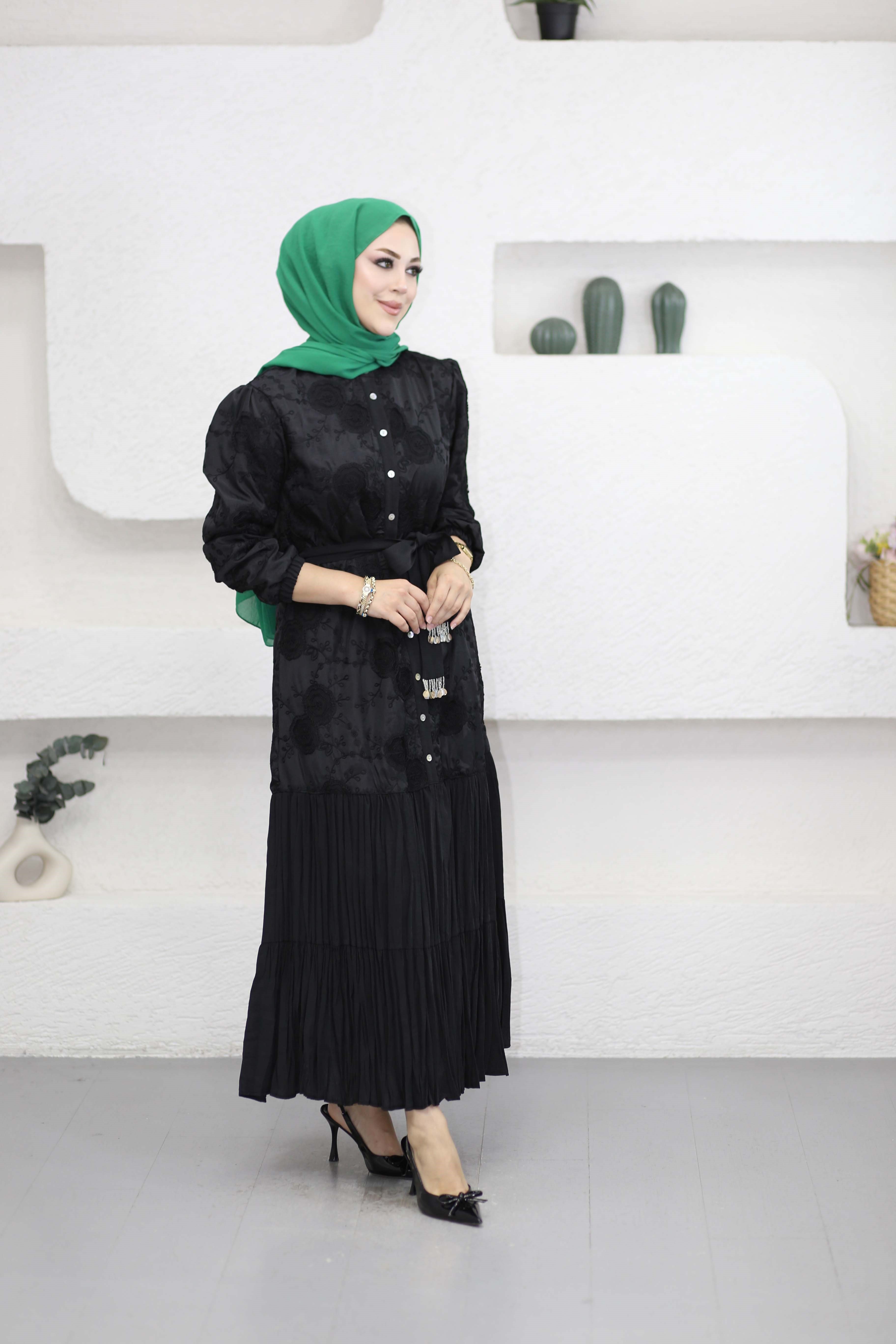 Nergiz Elbise Siyah 1581
