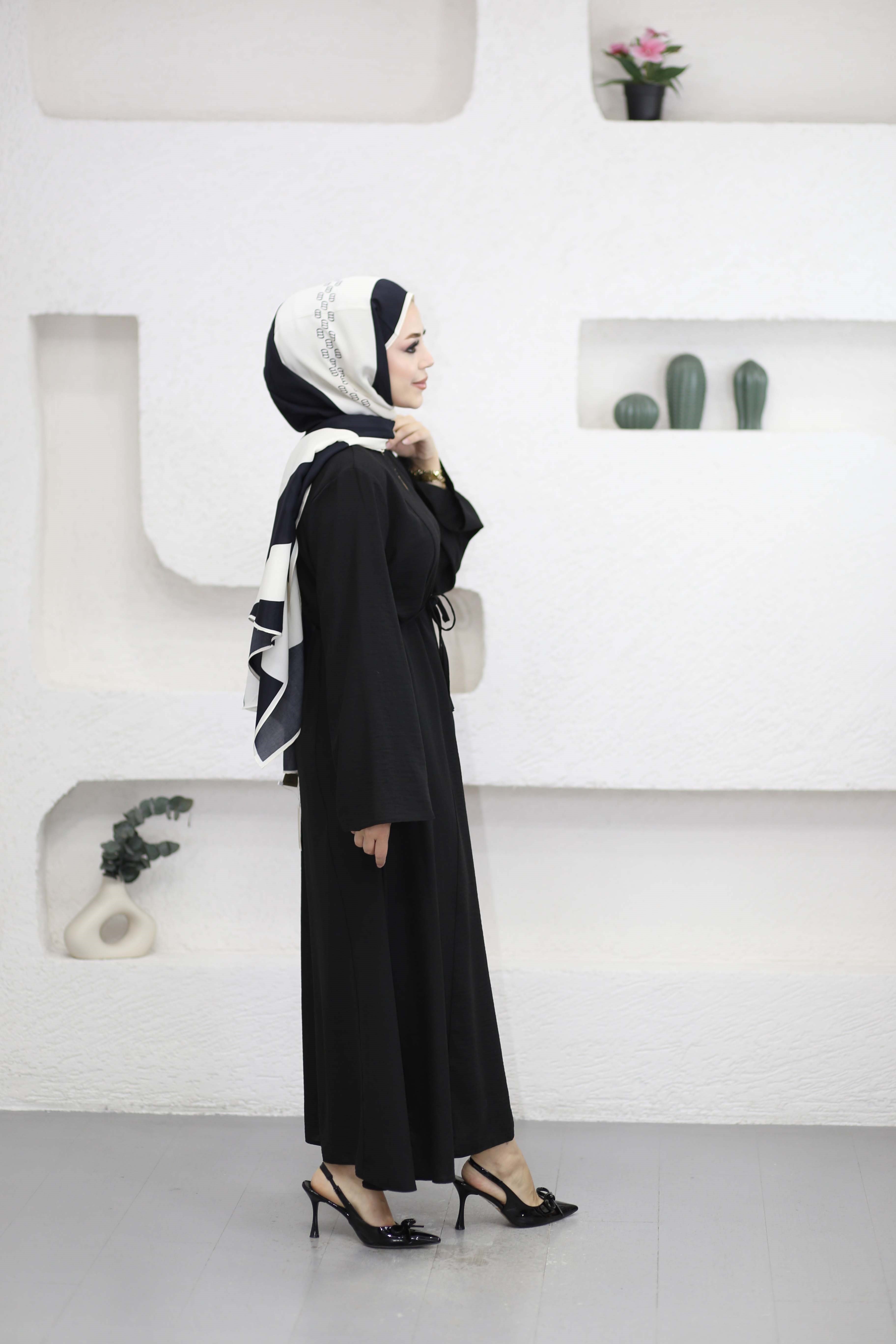 Asude Elbise Siyah 8506
