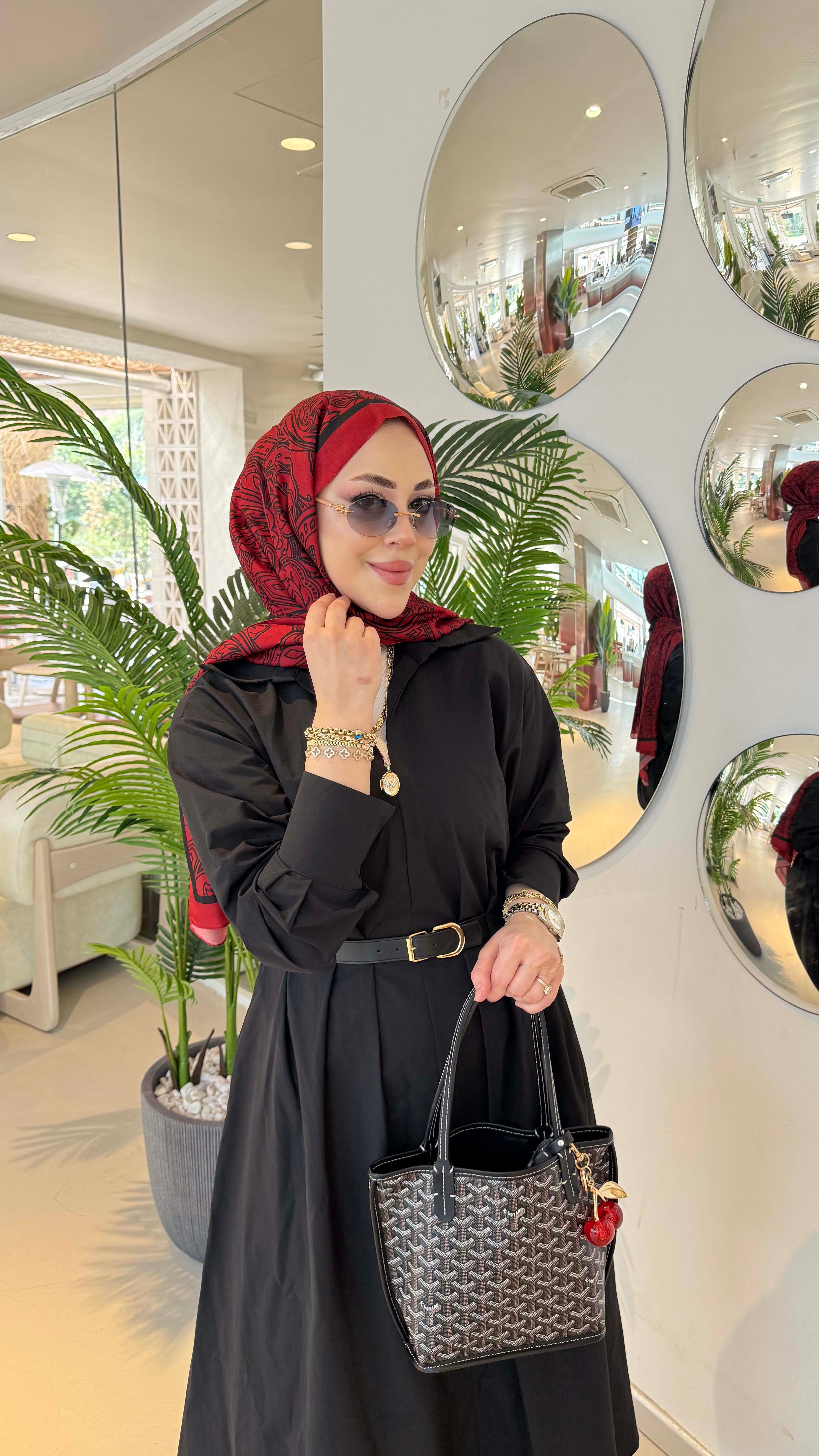 Beli Lastikli Kemer Detaylı Gömlek Elbise Siyah 5518