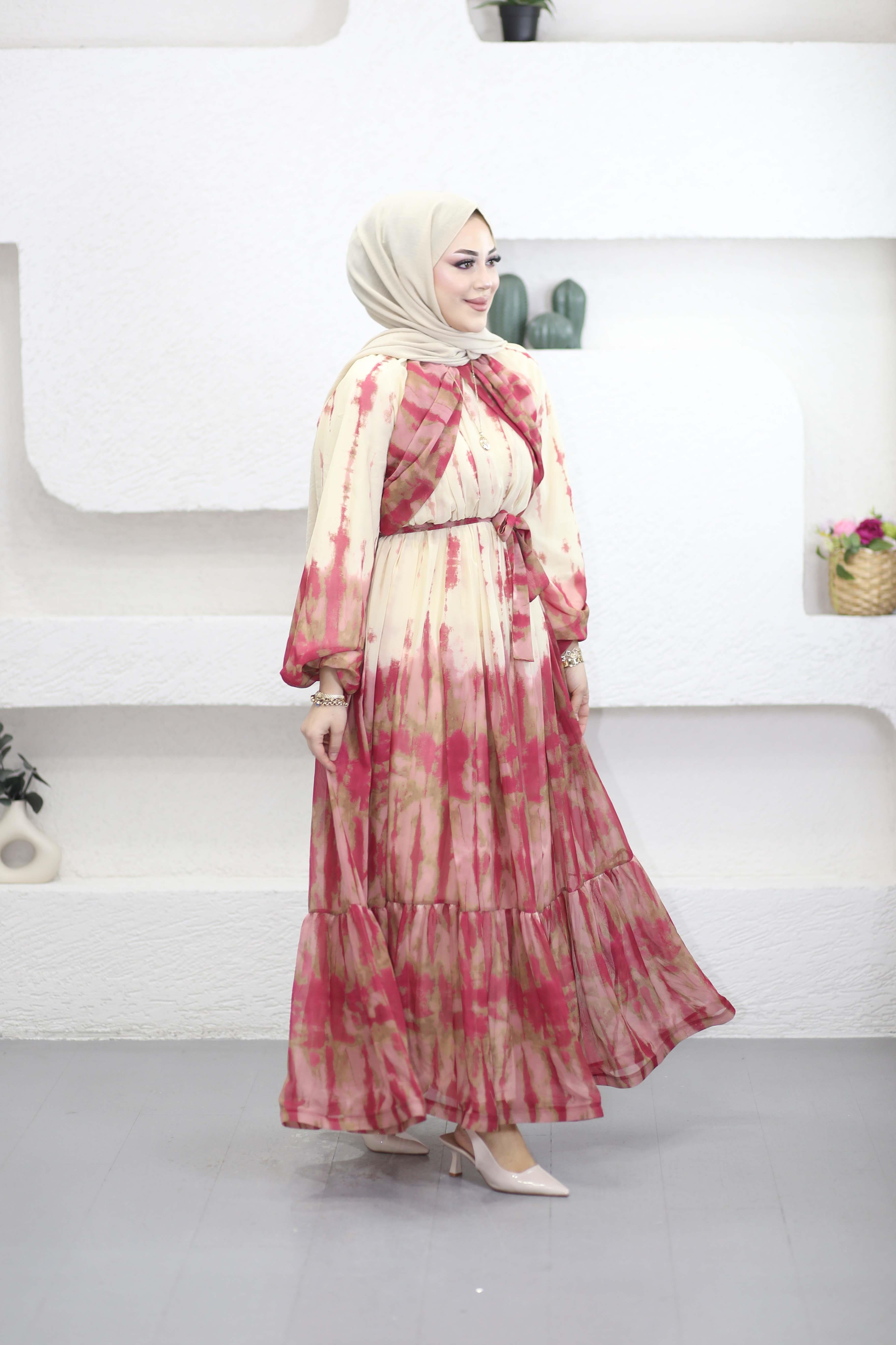 Lilas Elbise Bej 5741