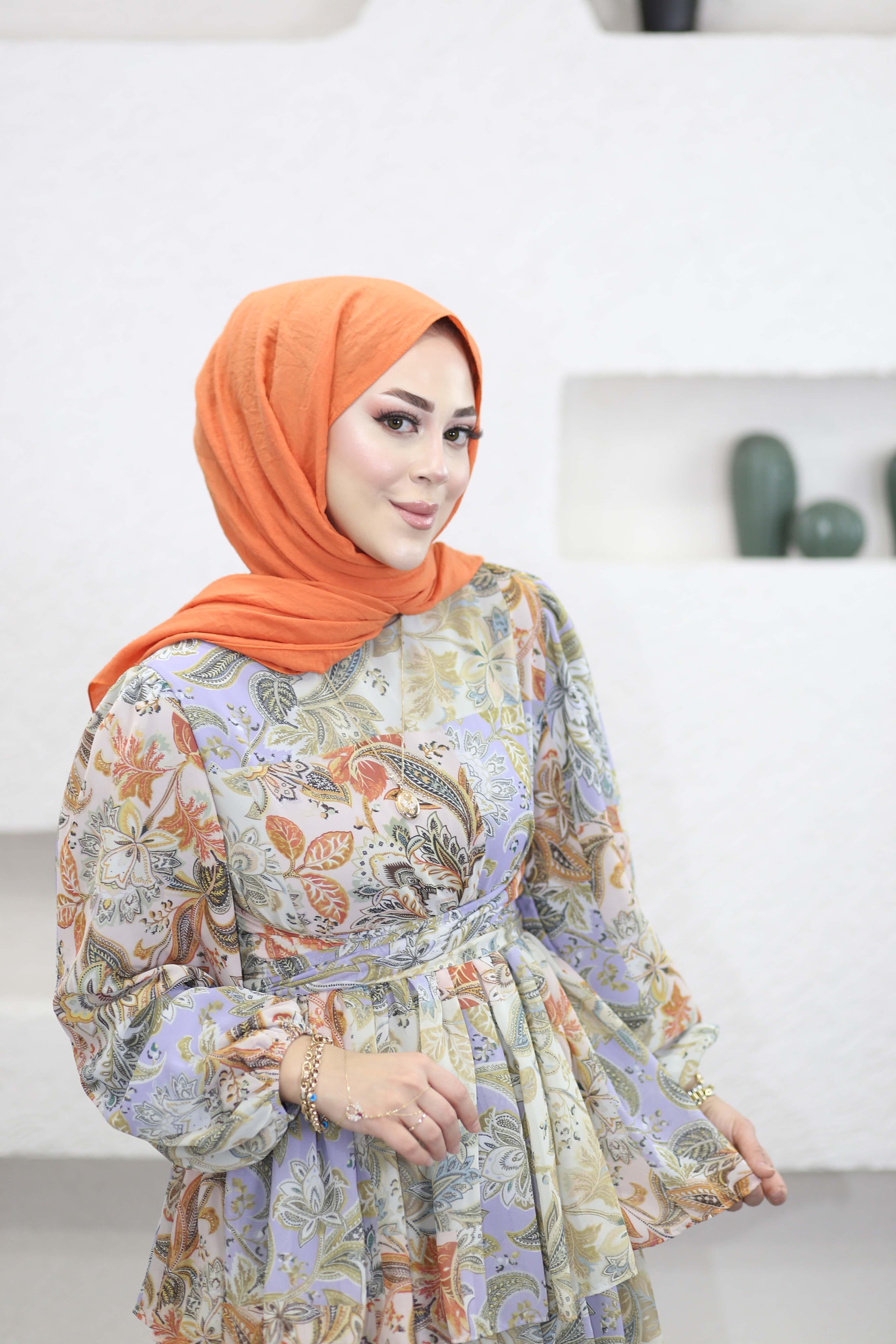 Afife Elbise Lila 1212