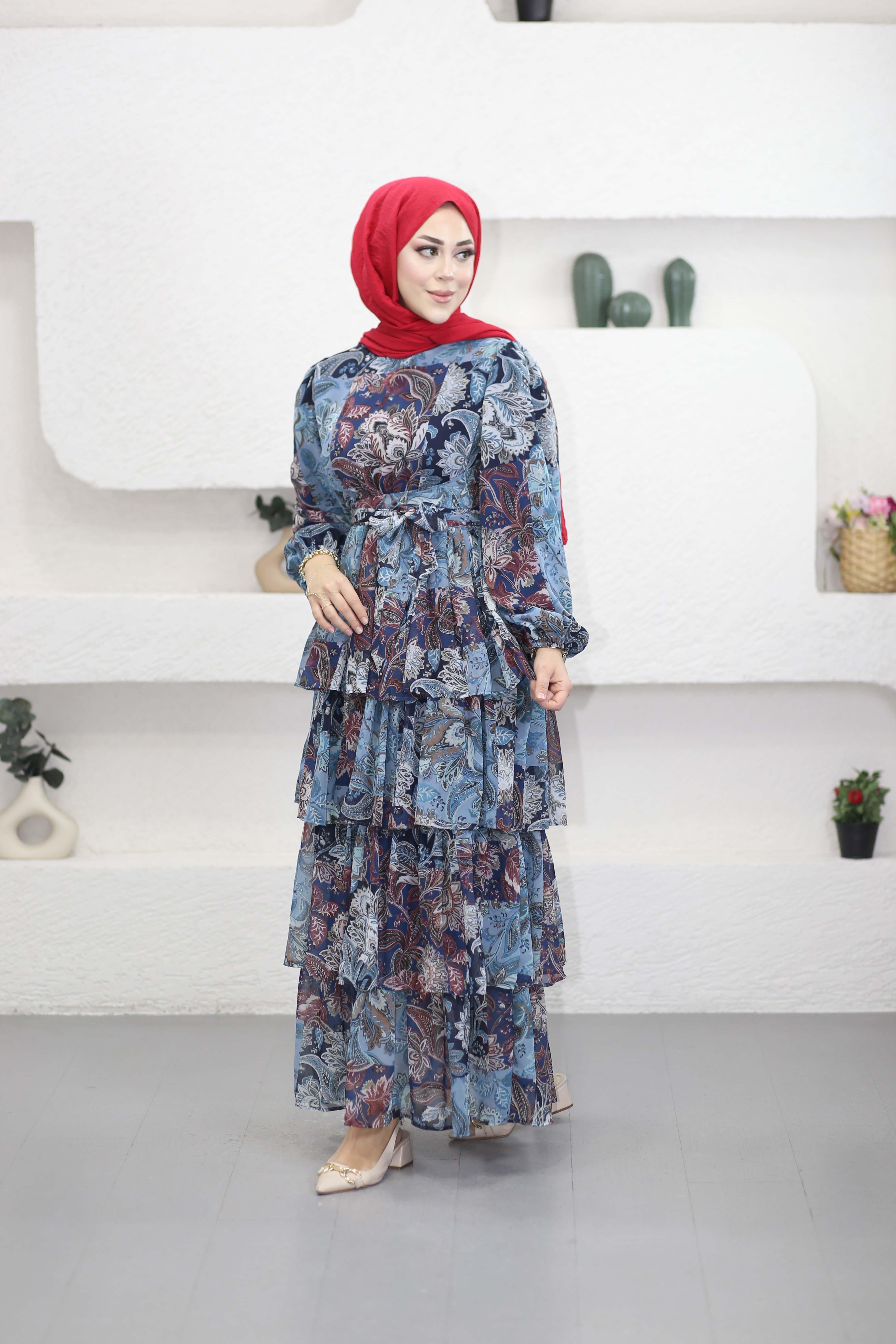 Afife Elbise Mavi 1212