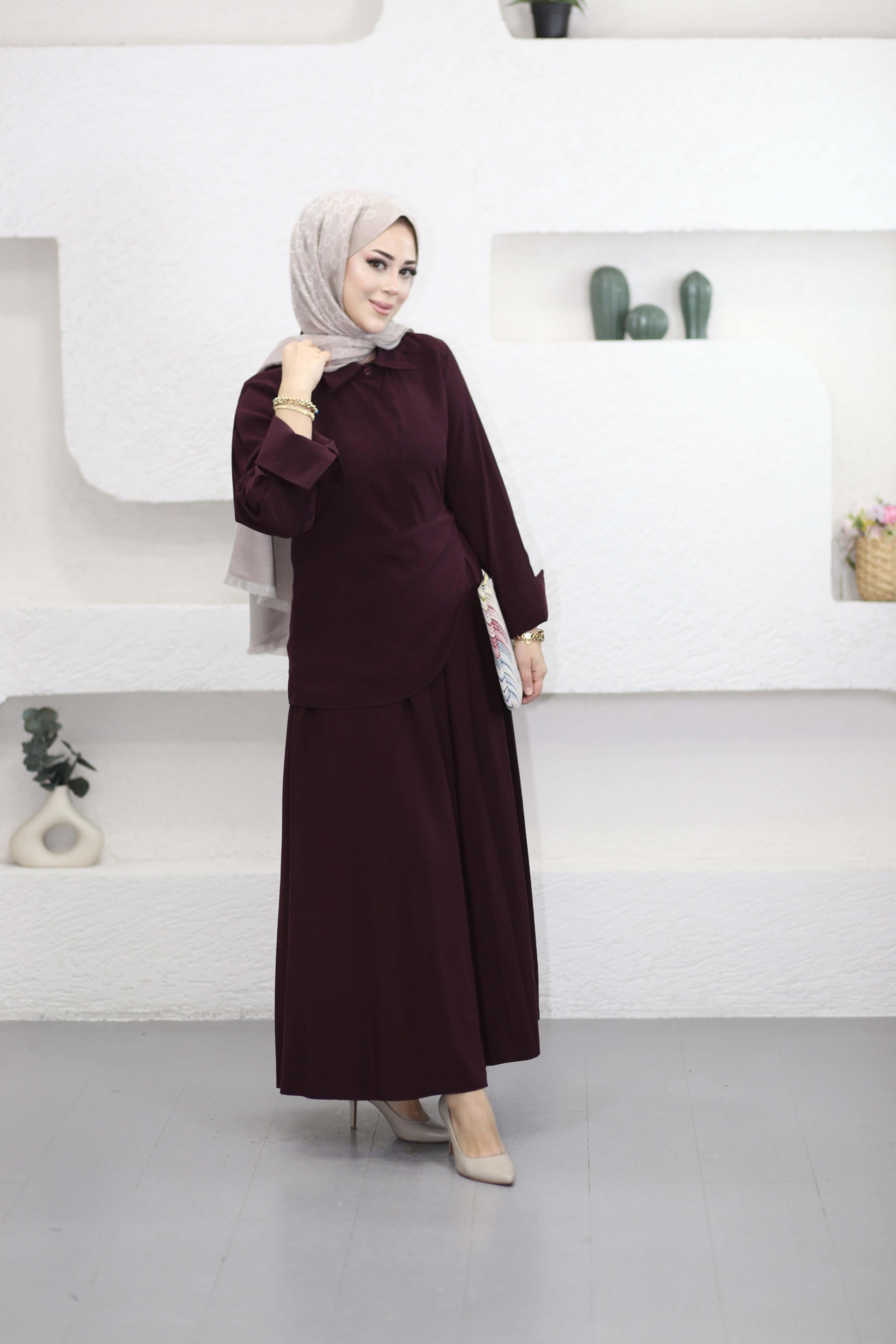 Seras Elbise Bordo 618