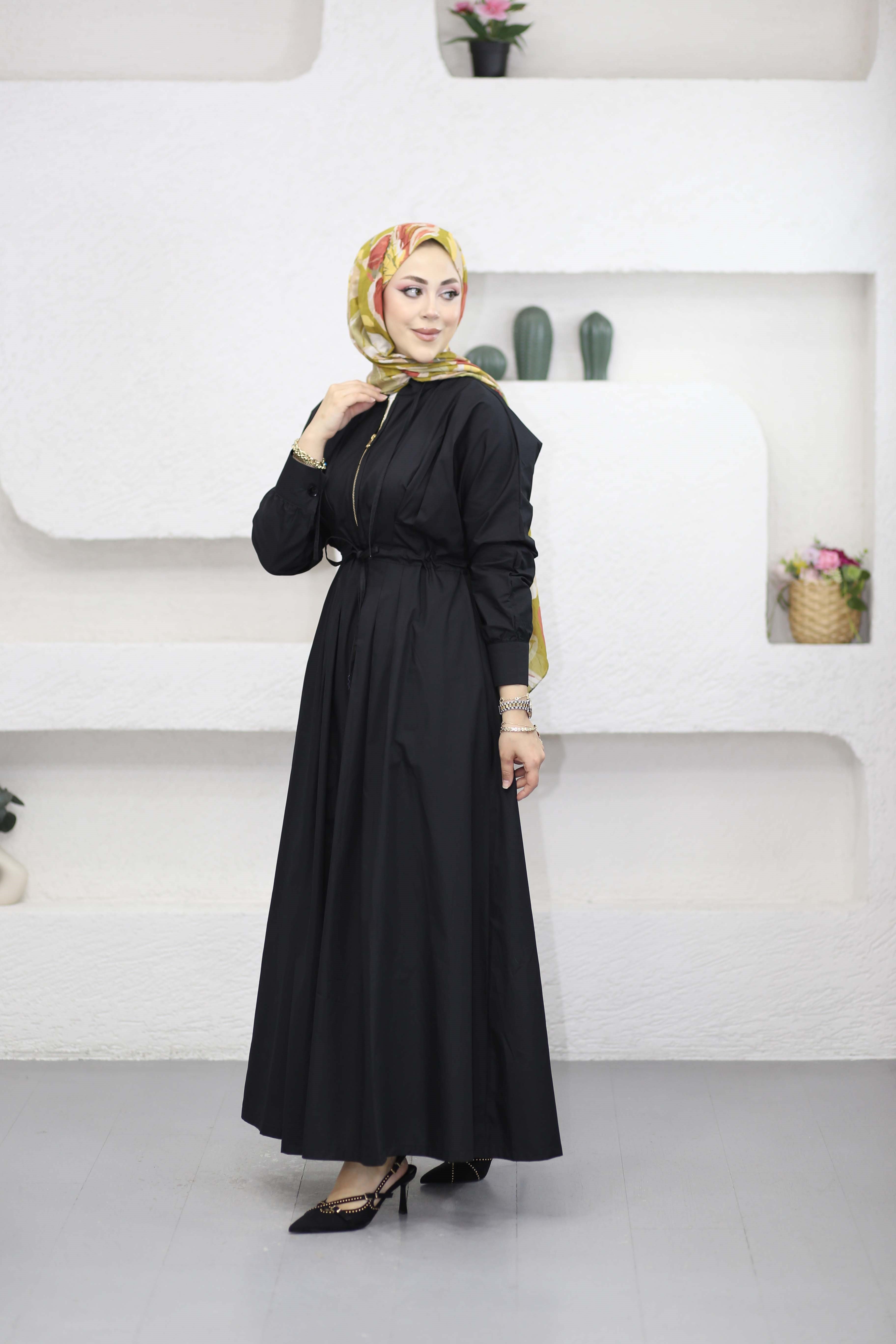 Merve Elbise Siyah 5027