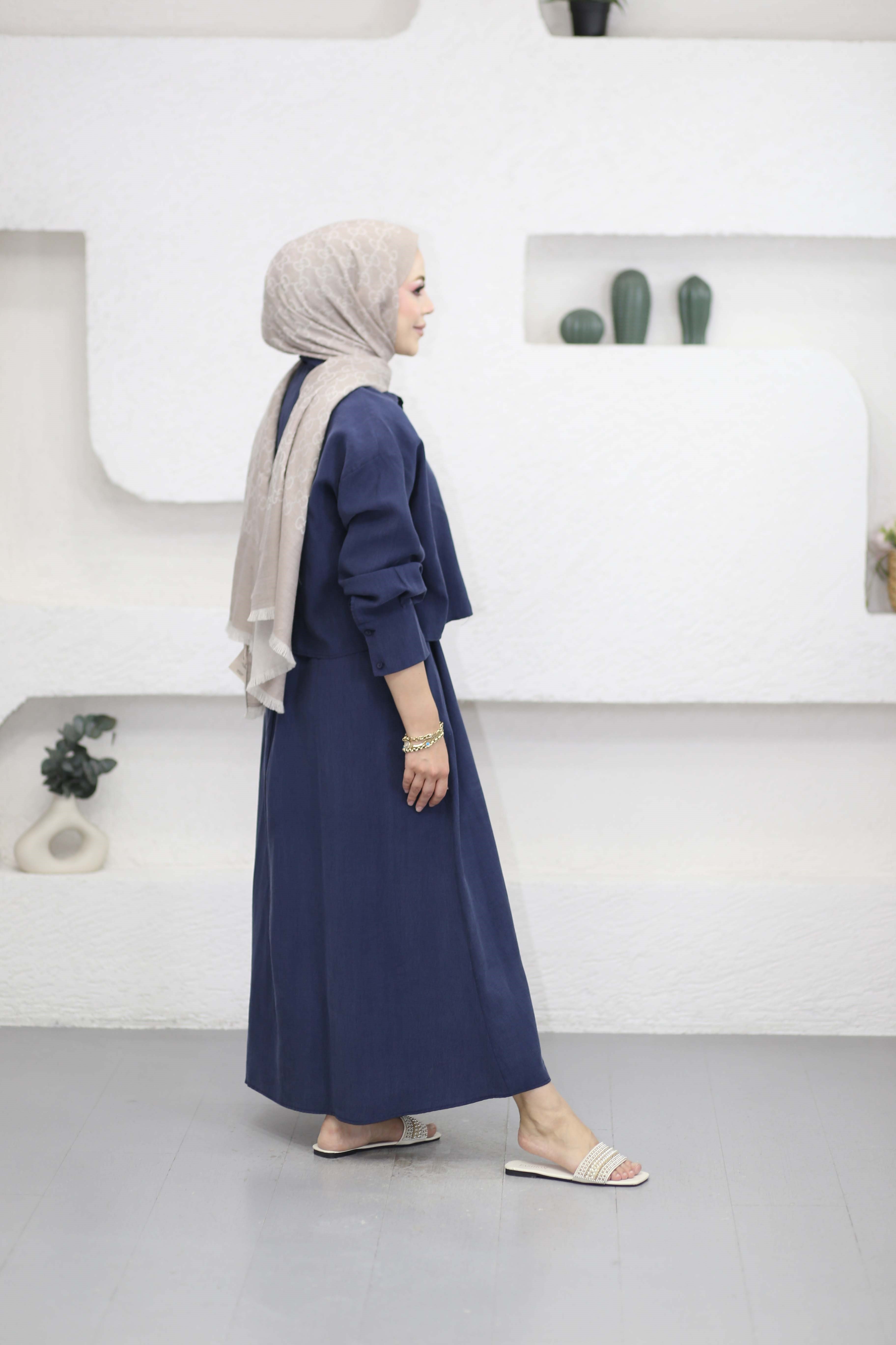 Sümüş Elbise Lacivert 379