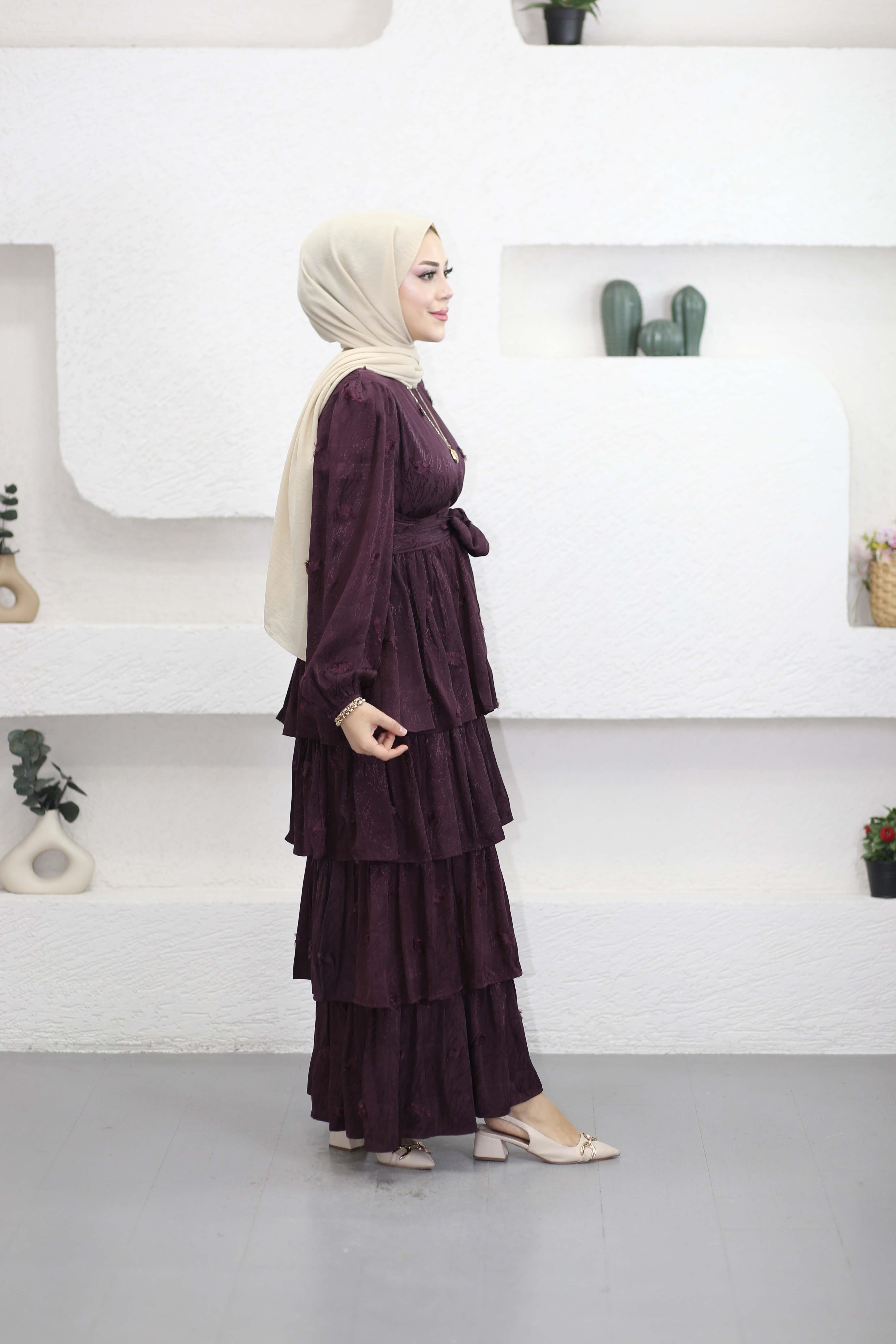 Artıcle Elbise Mürdüm 0505