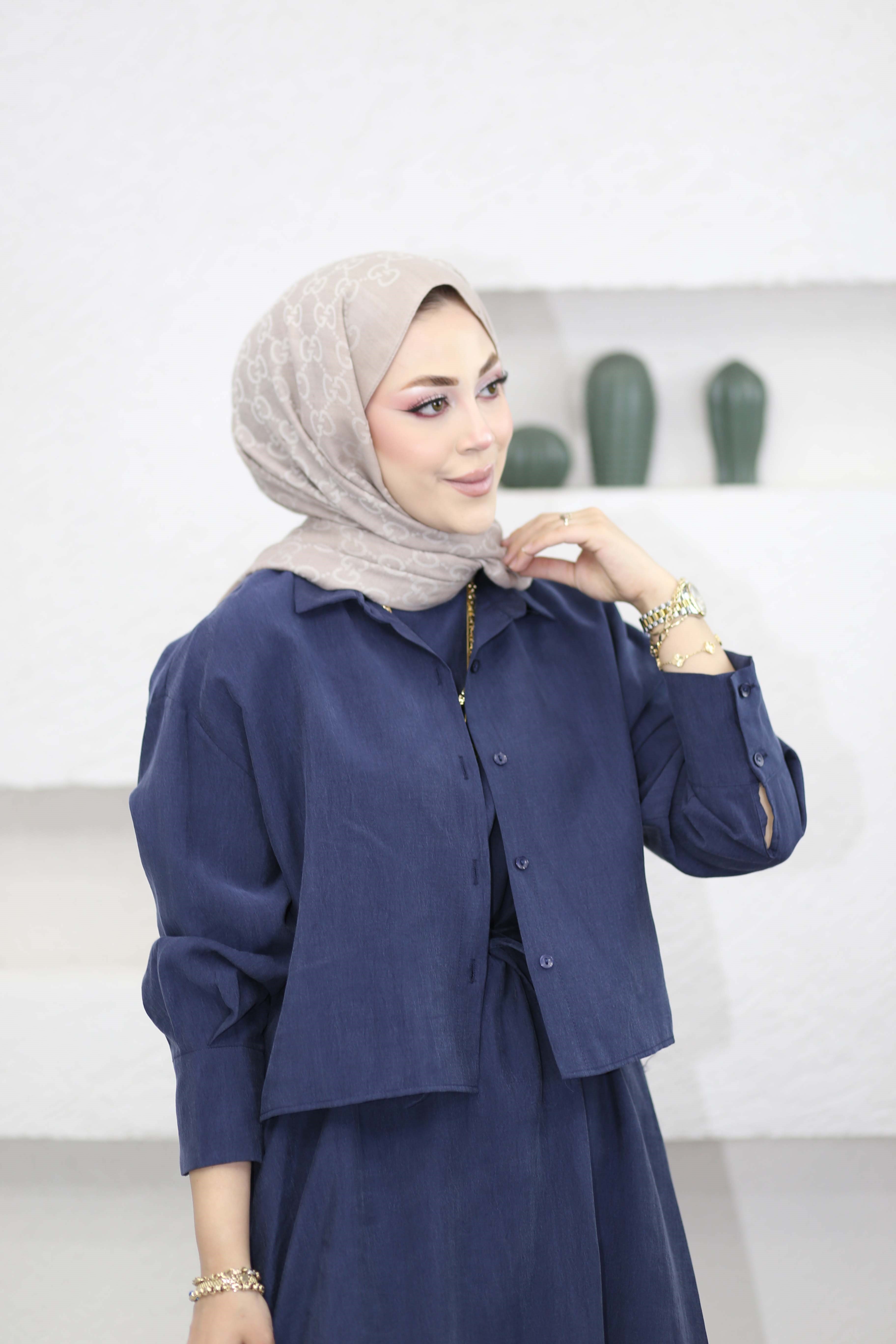 Sümüş Elbise Lacivert 379