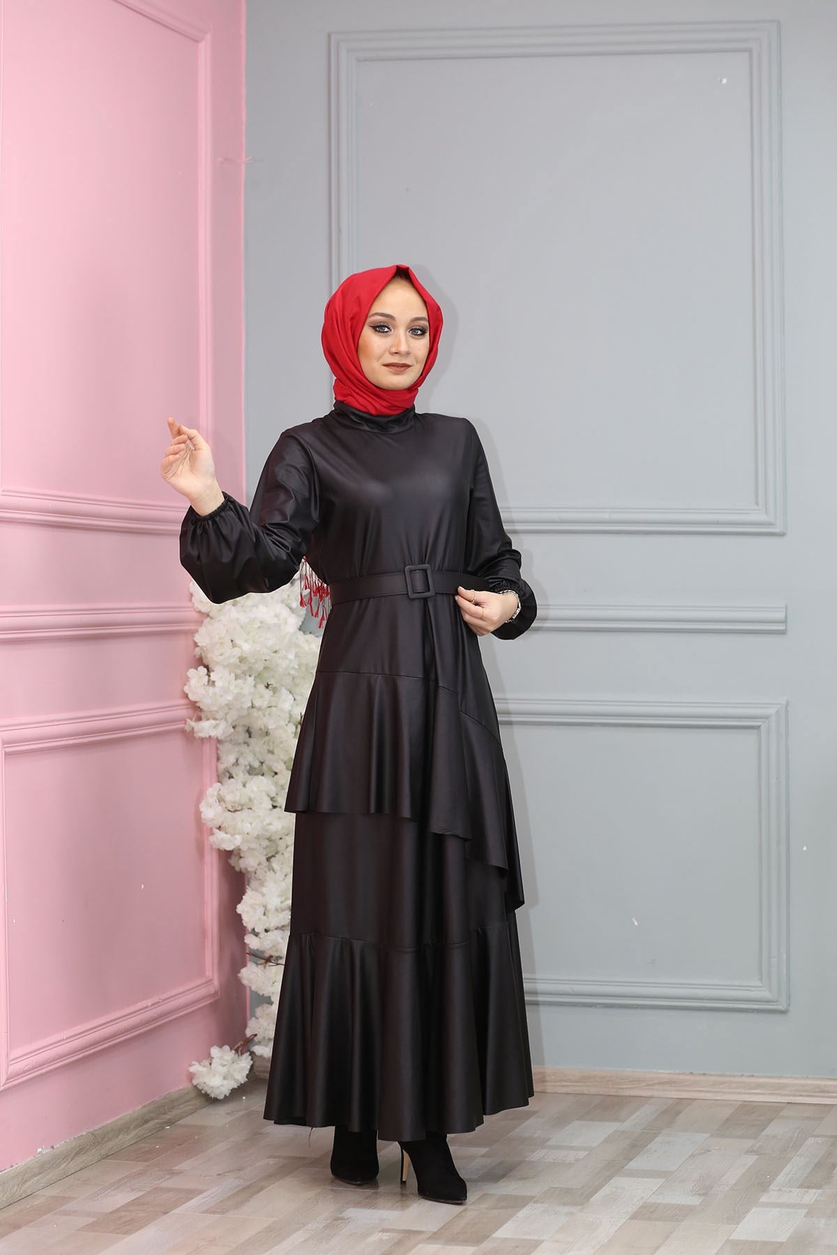 İNCE DERİ ELBİSE 3061