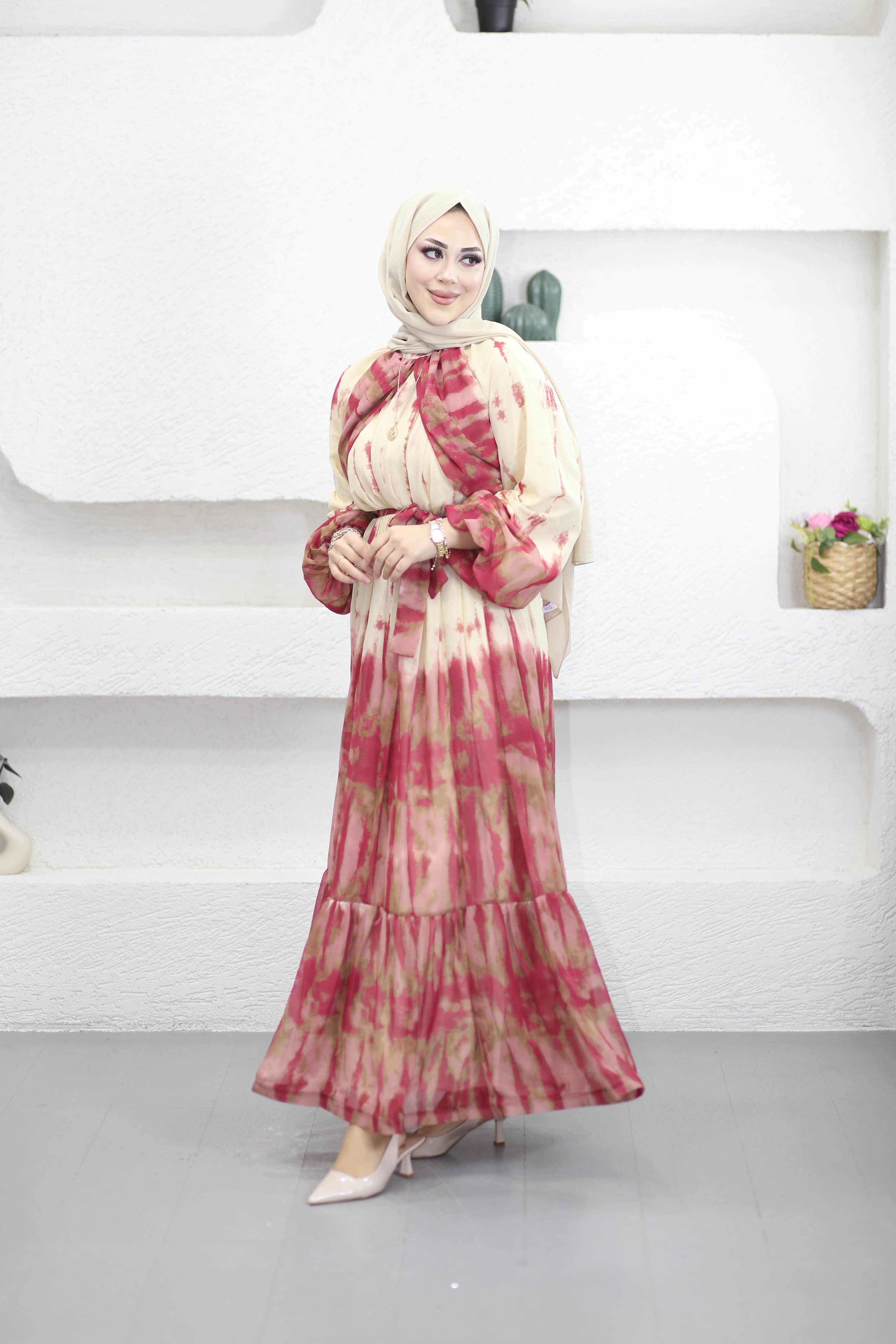 Lilas Elbise Bej 5741