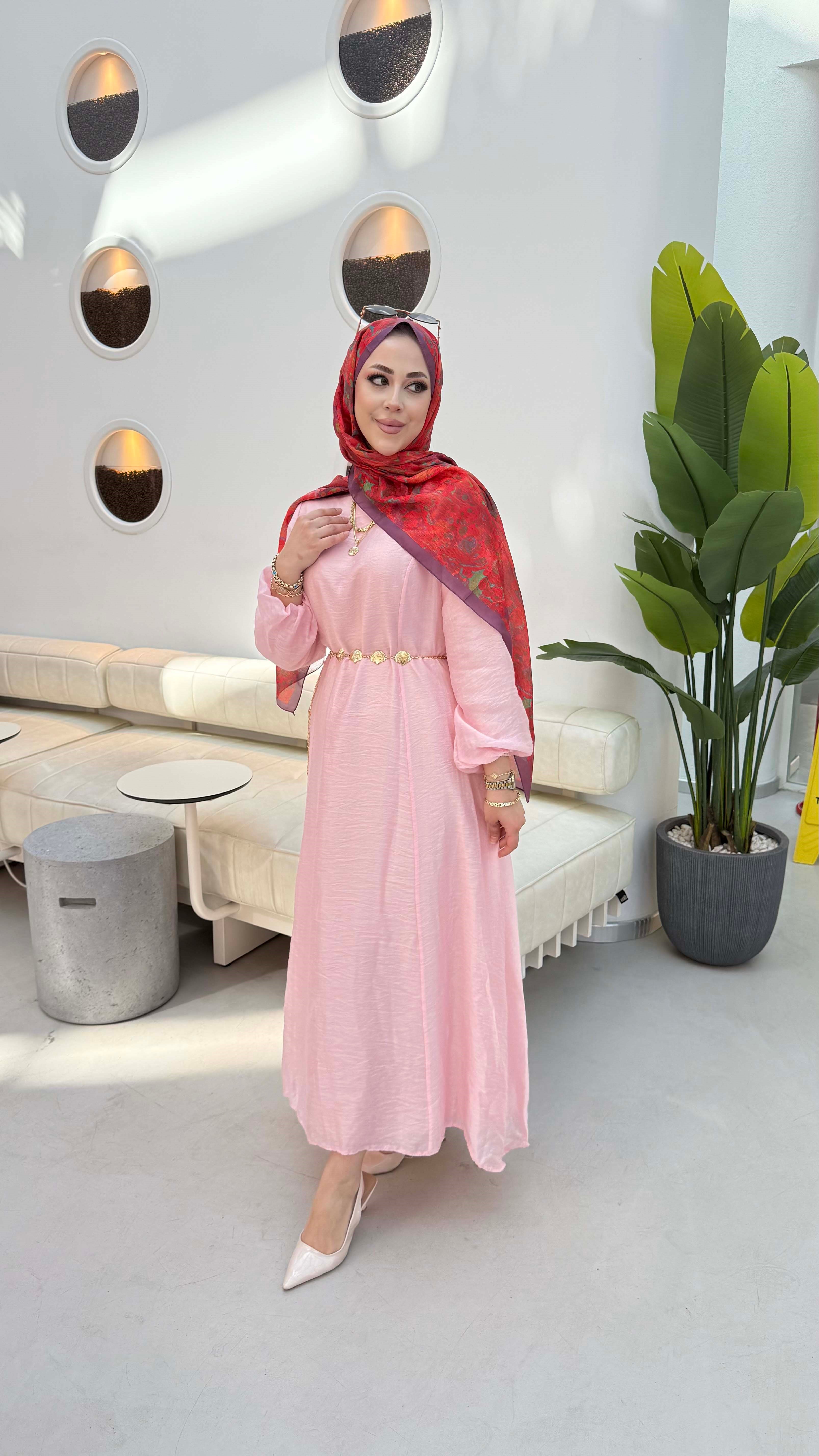 Esso Elbise Pembe 25138