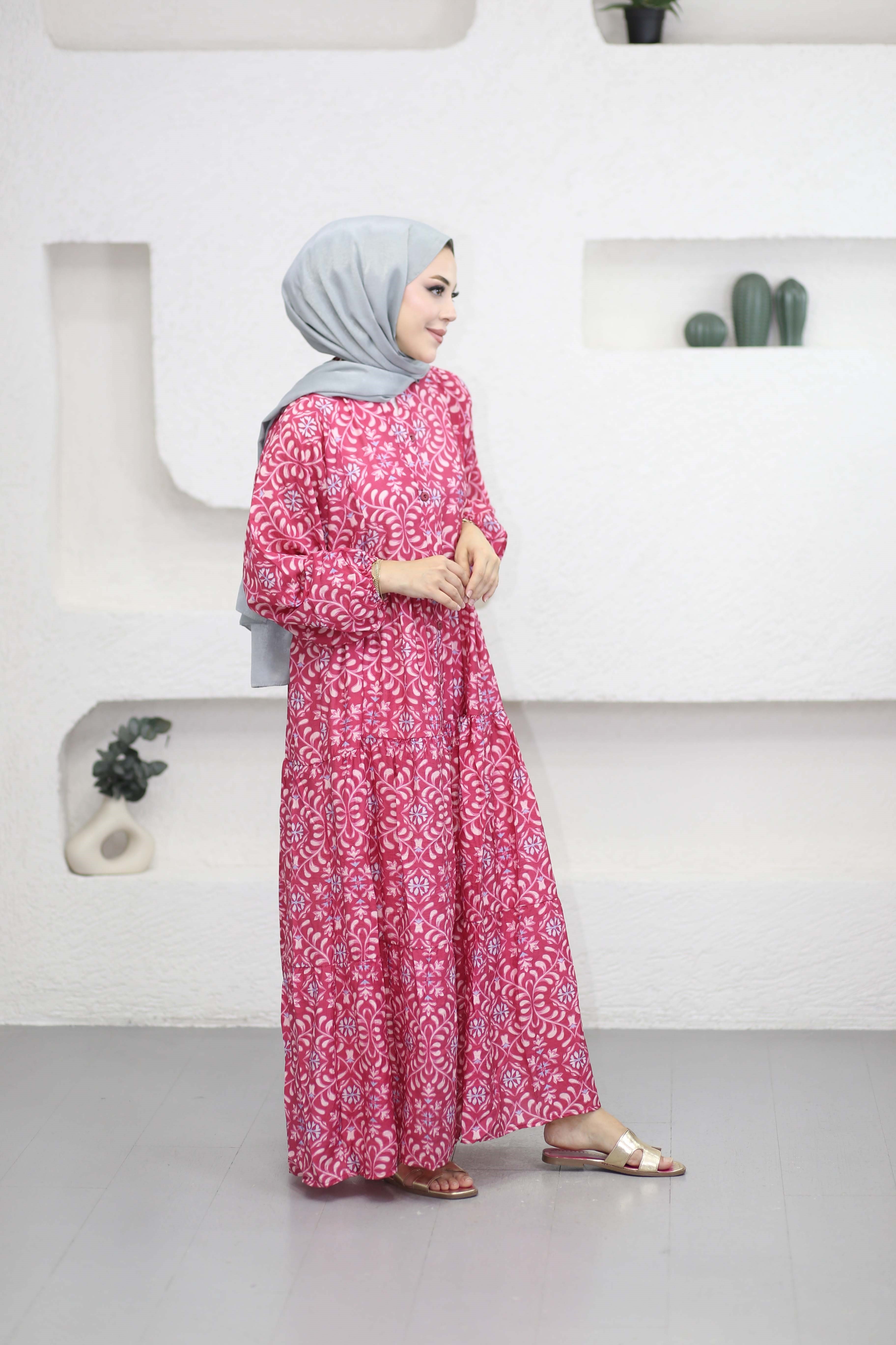 Mercan Elbise Fuşya 5014