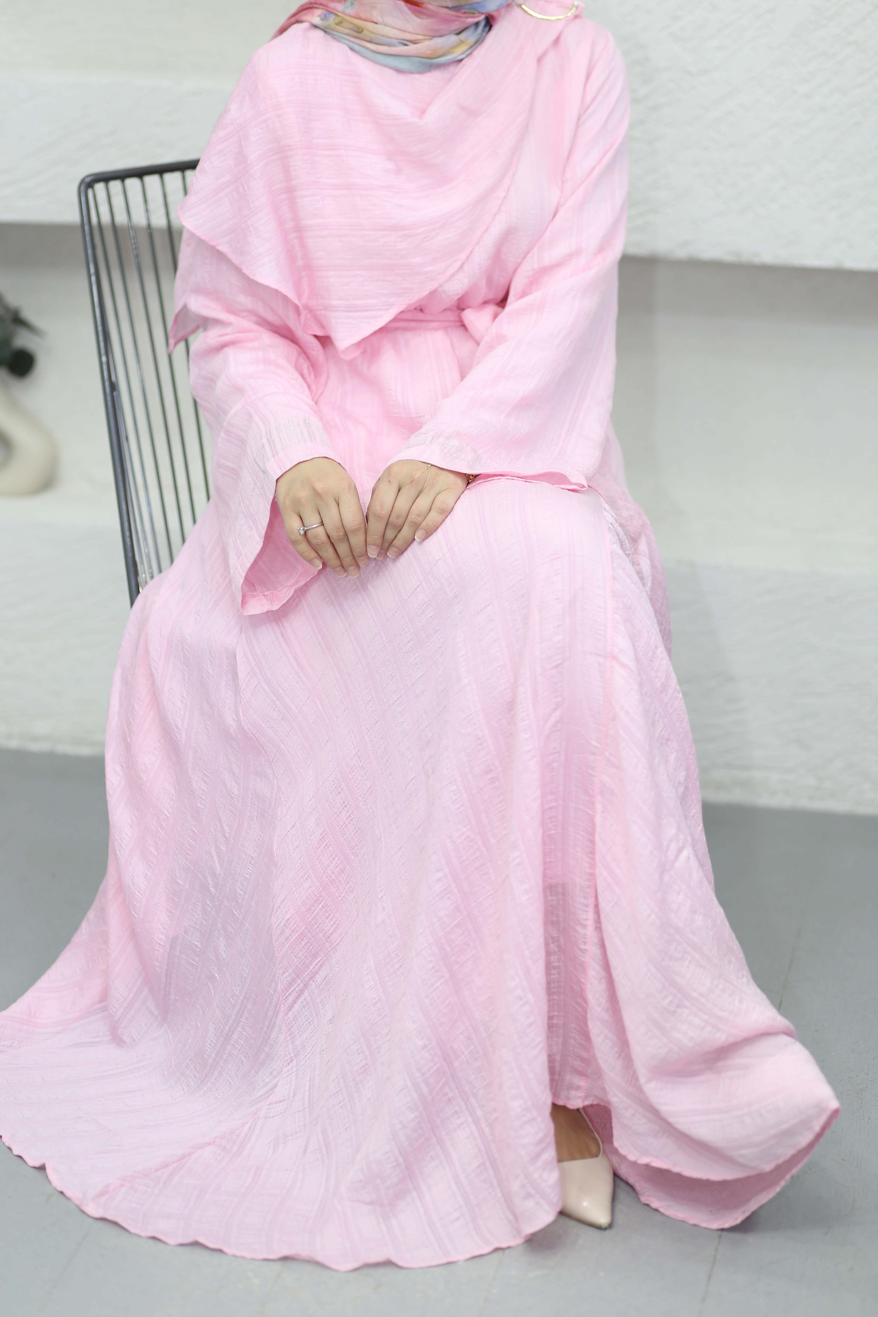 Ela Elbise Pembe 5028