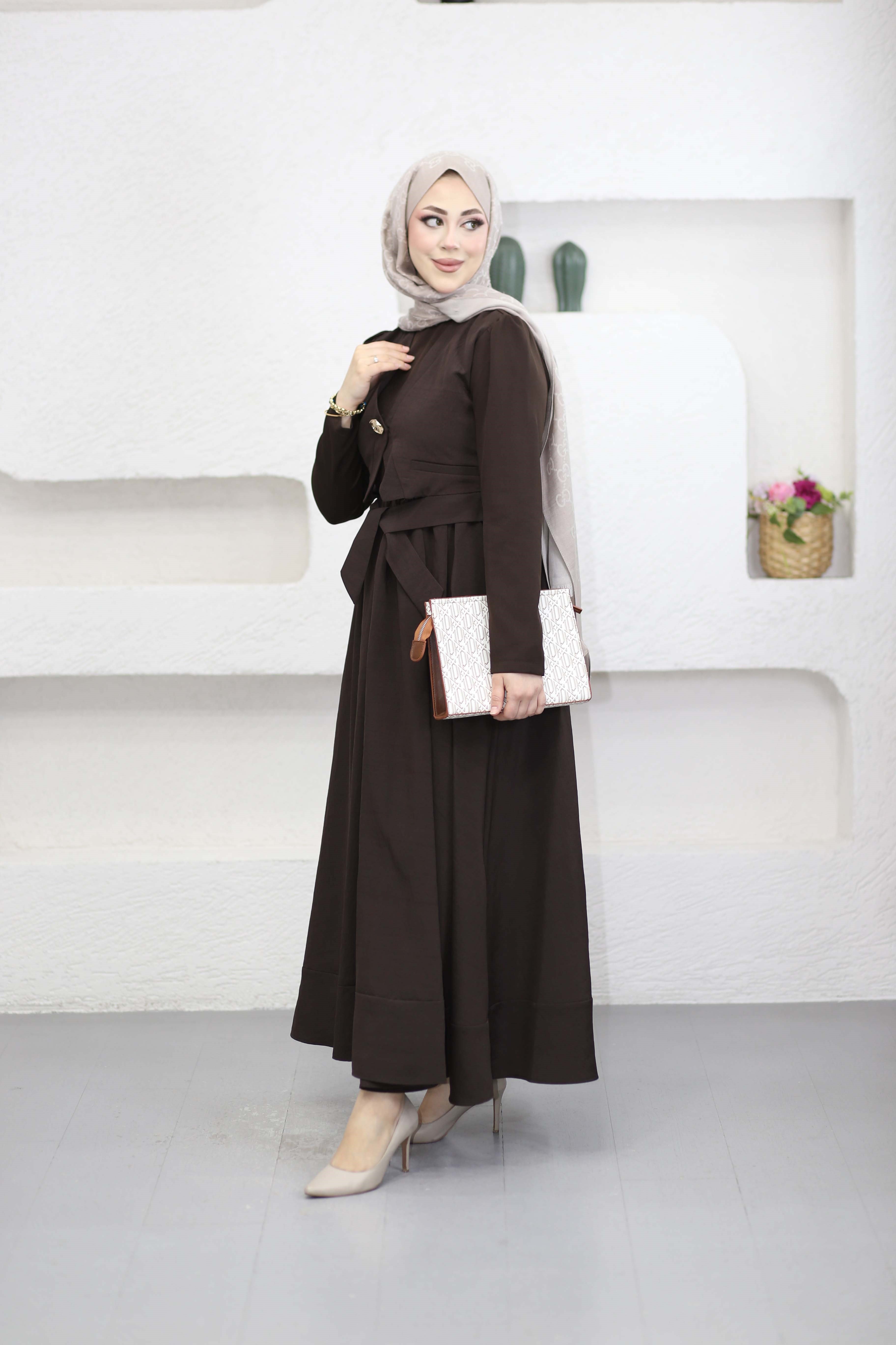 Peker Elbise Kahverengi 264953