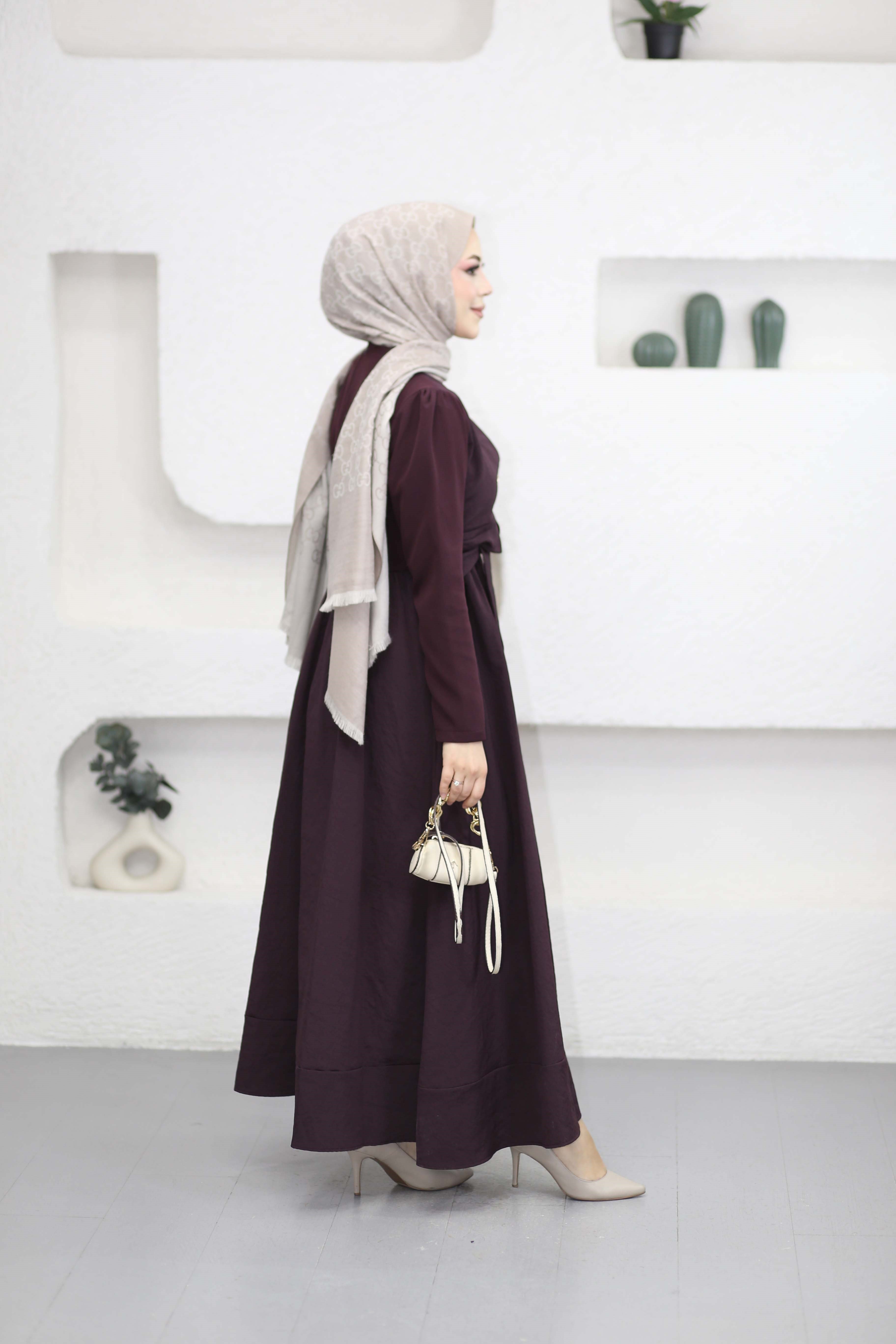 Peker Elbise Bordo 264953