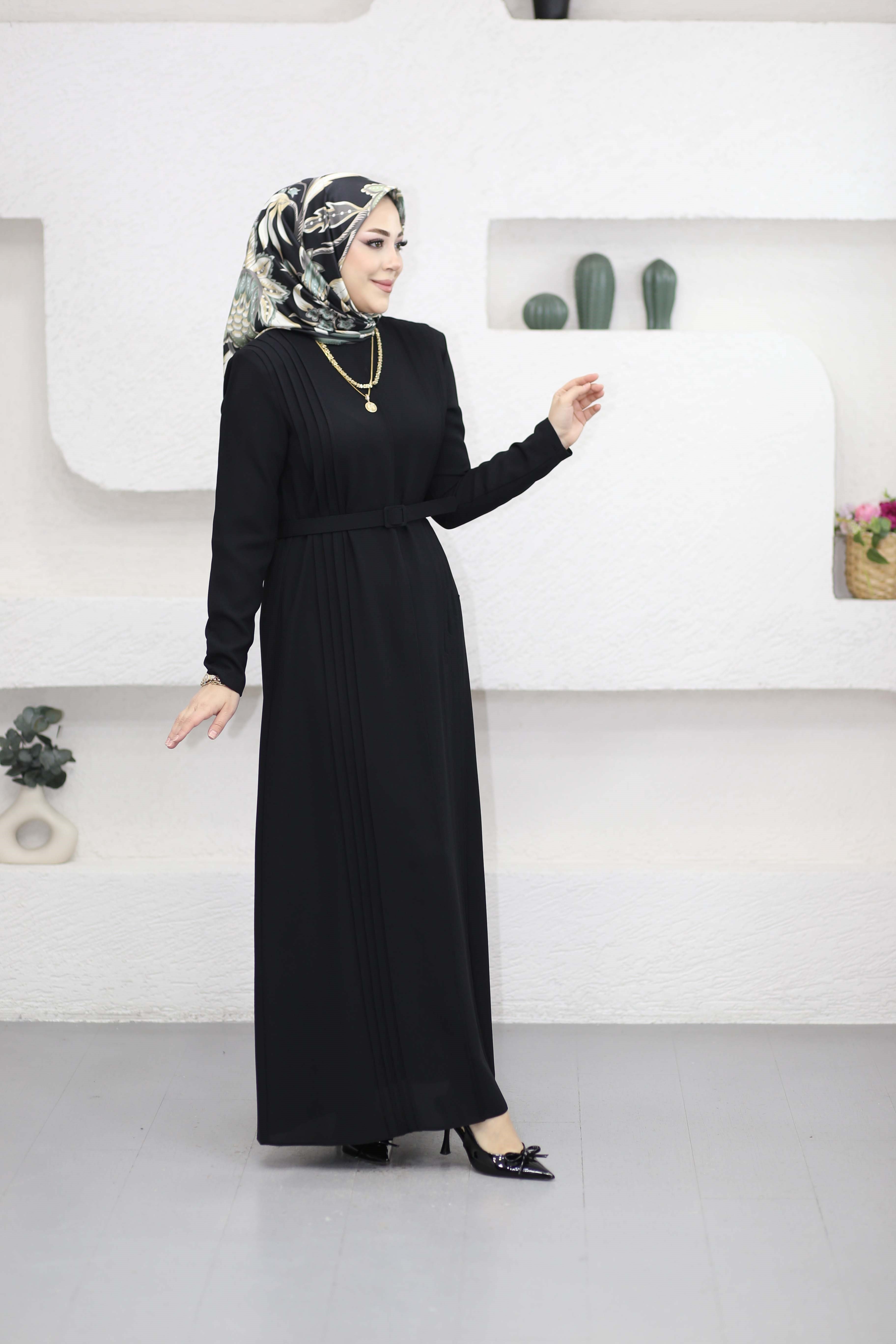 Ferda Elbise Siyah 9017