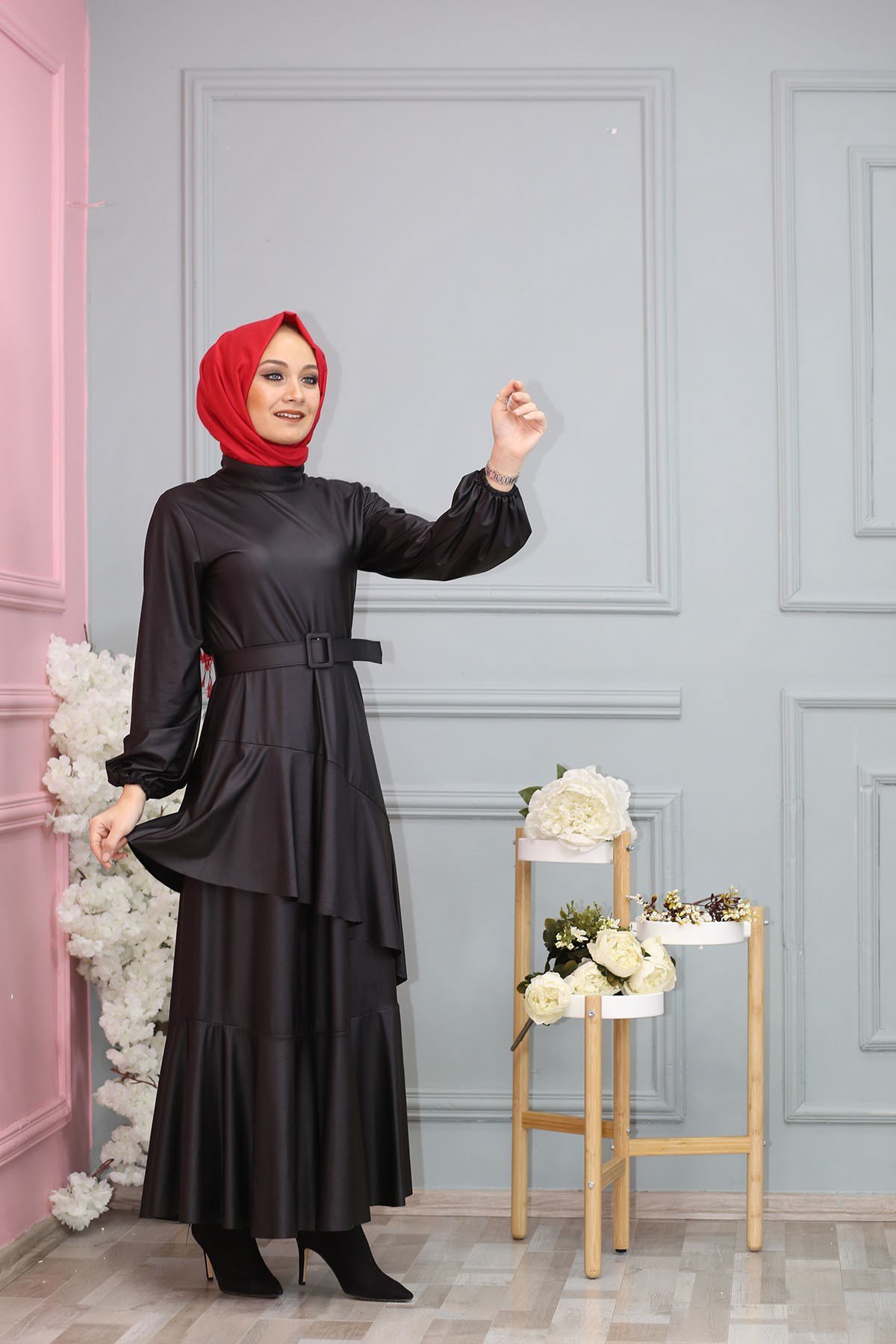 İNCE DERİ ELBİSE 3061