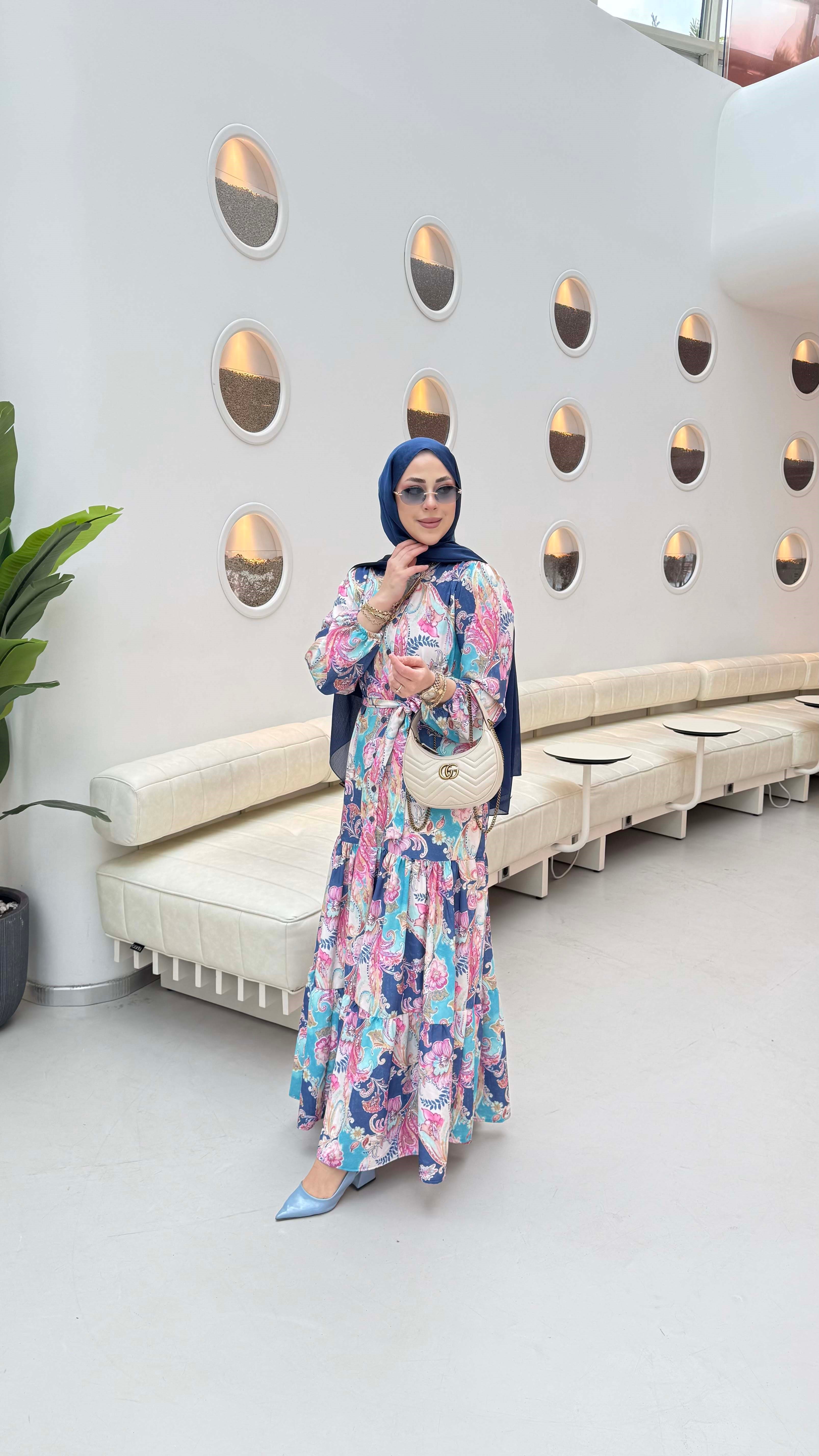 Müjgan Elbise Mavi 596