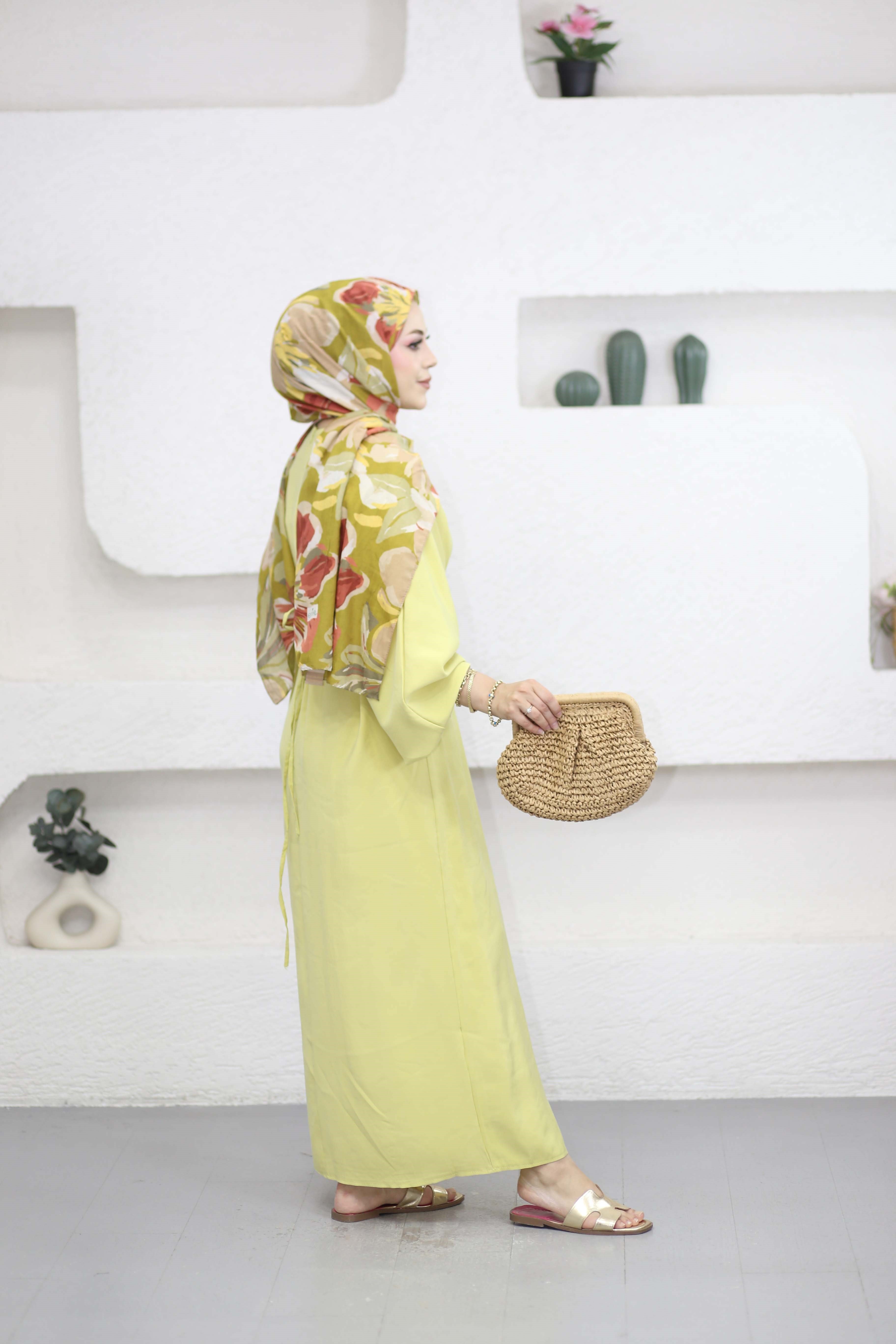 Beyza Elbise Yağ Yeşili 238