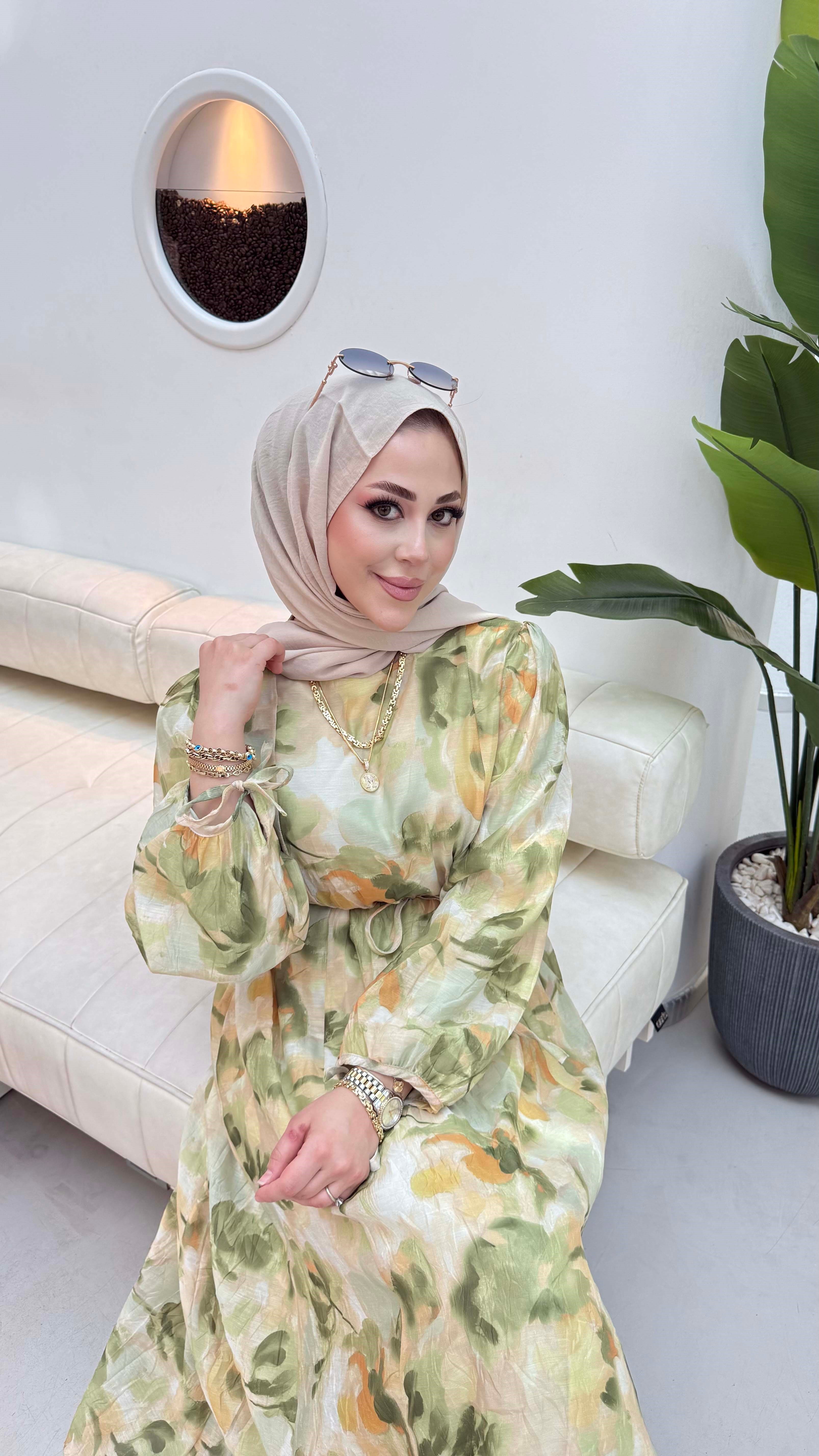 Rengin Elbise Yeşil 25135