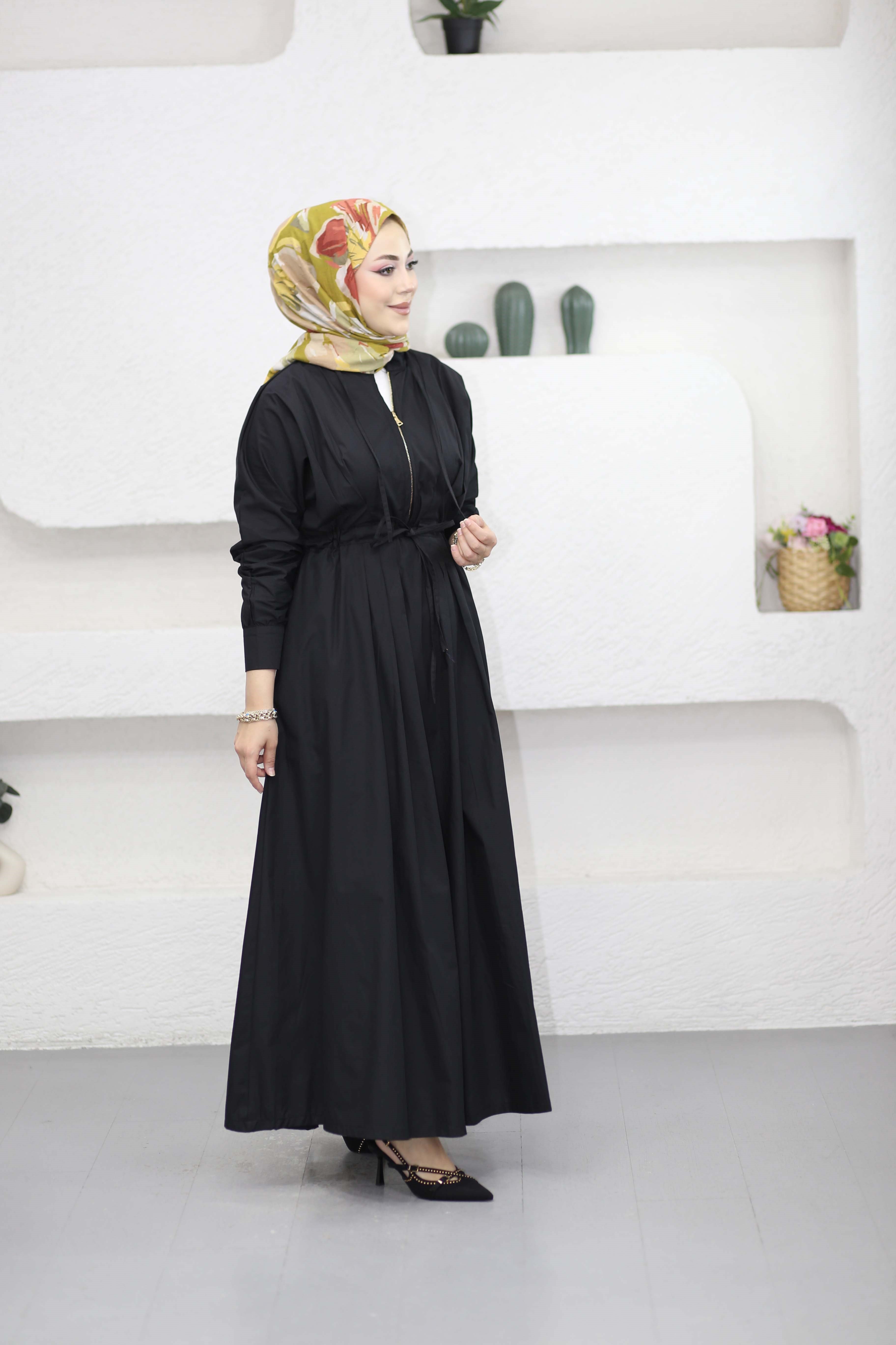 Merve Elbise Siyah 5027