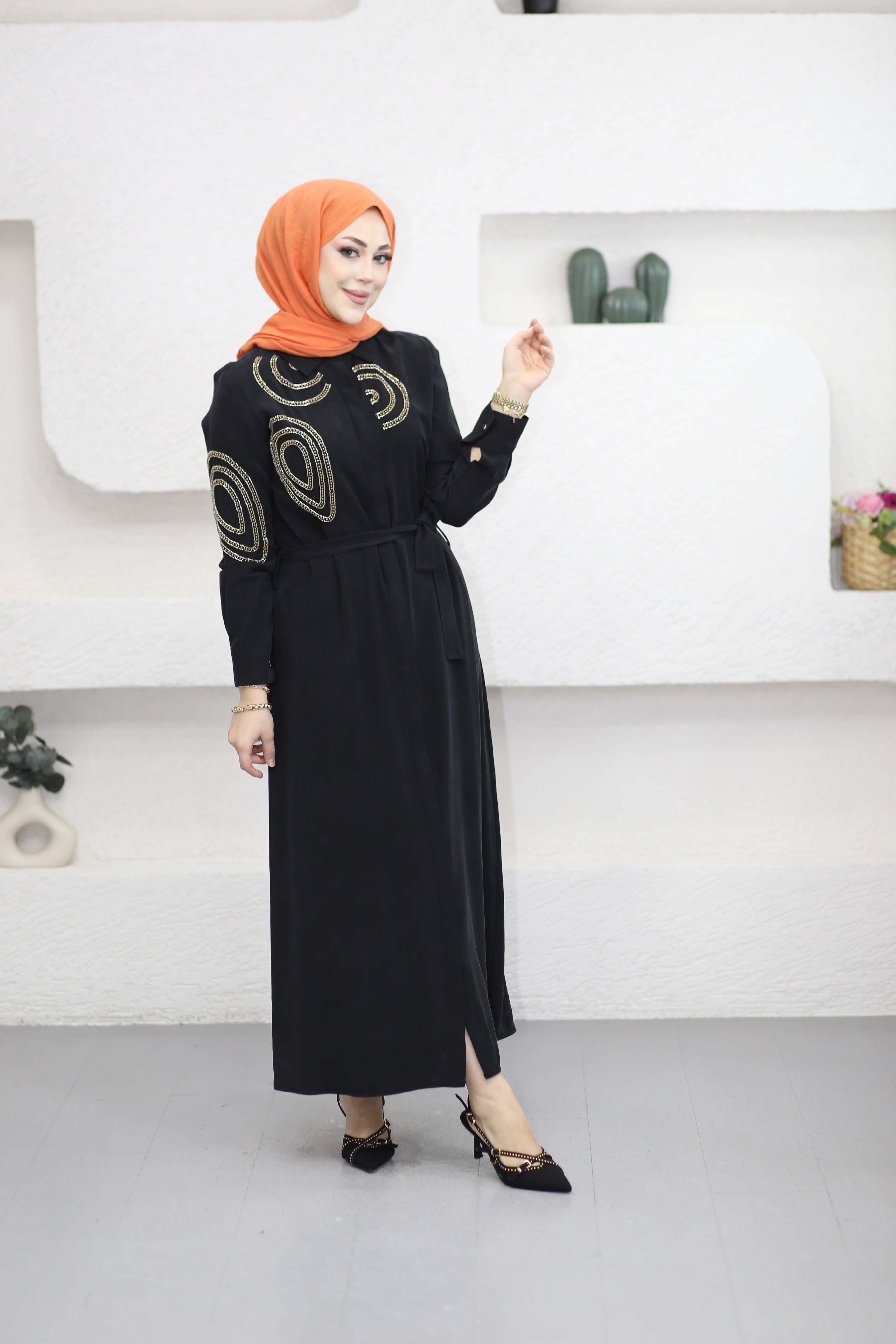Asya Elbise Siyah 1502