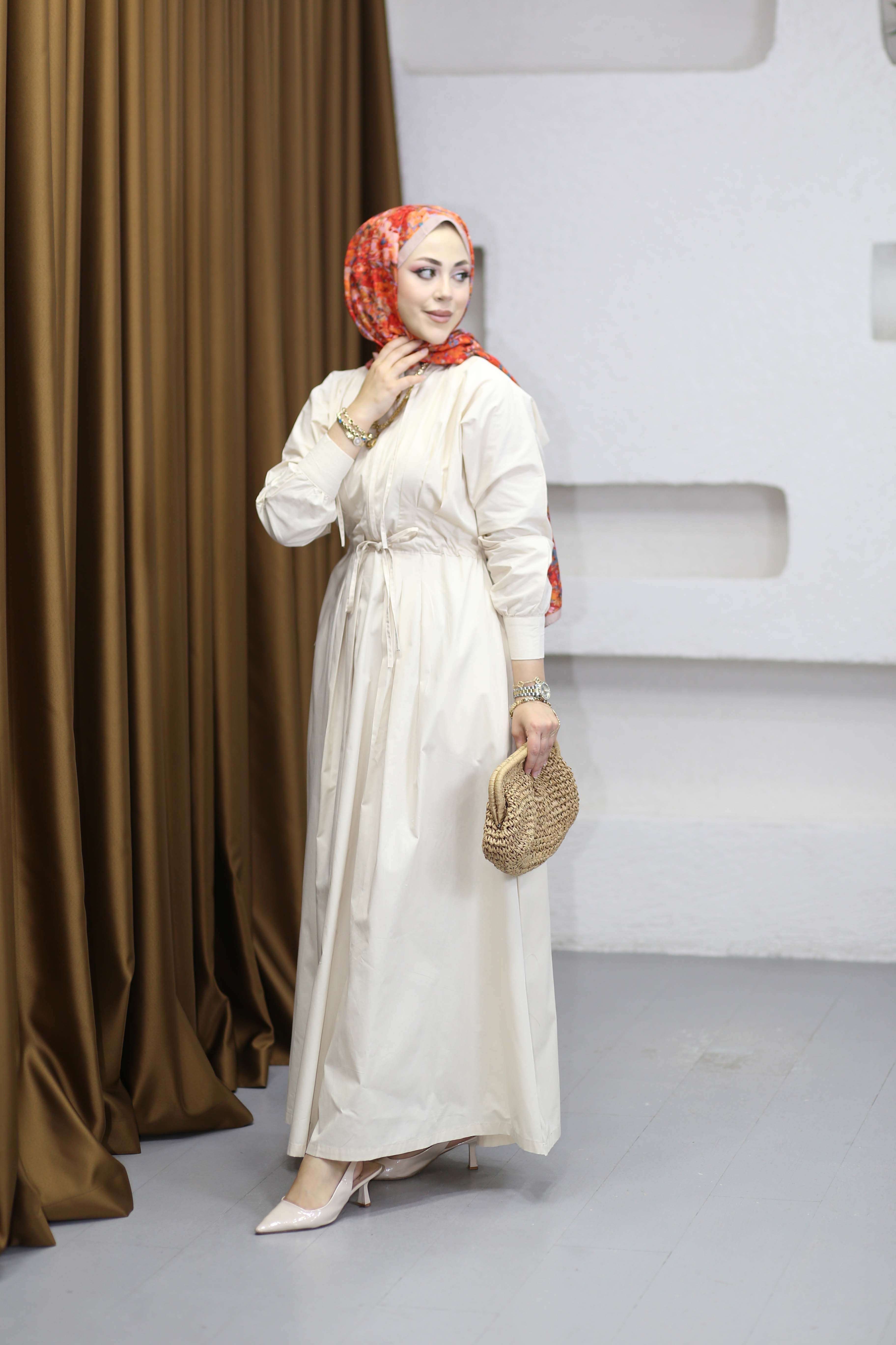 Merve Elbise Krem 5027